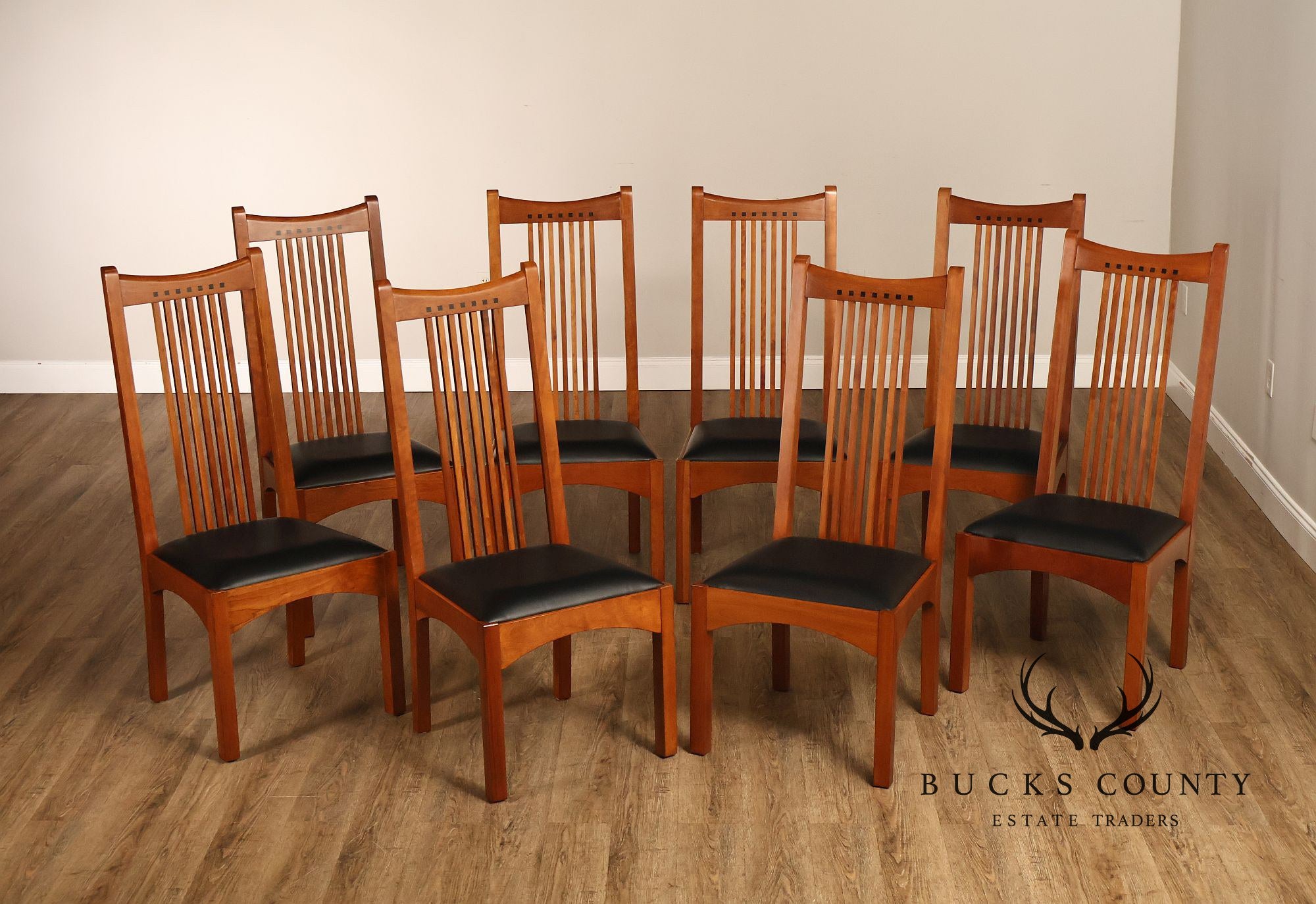Stickley 21st Century Collection Set of Eight Cherry Dining Chairs