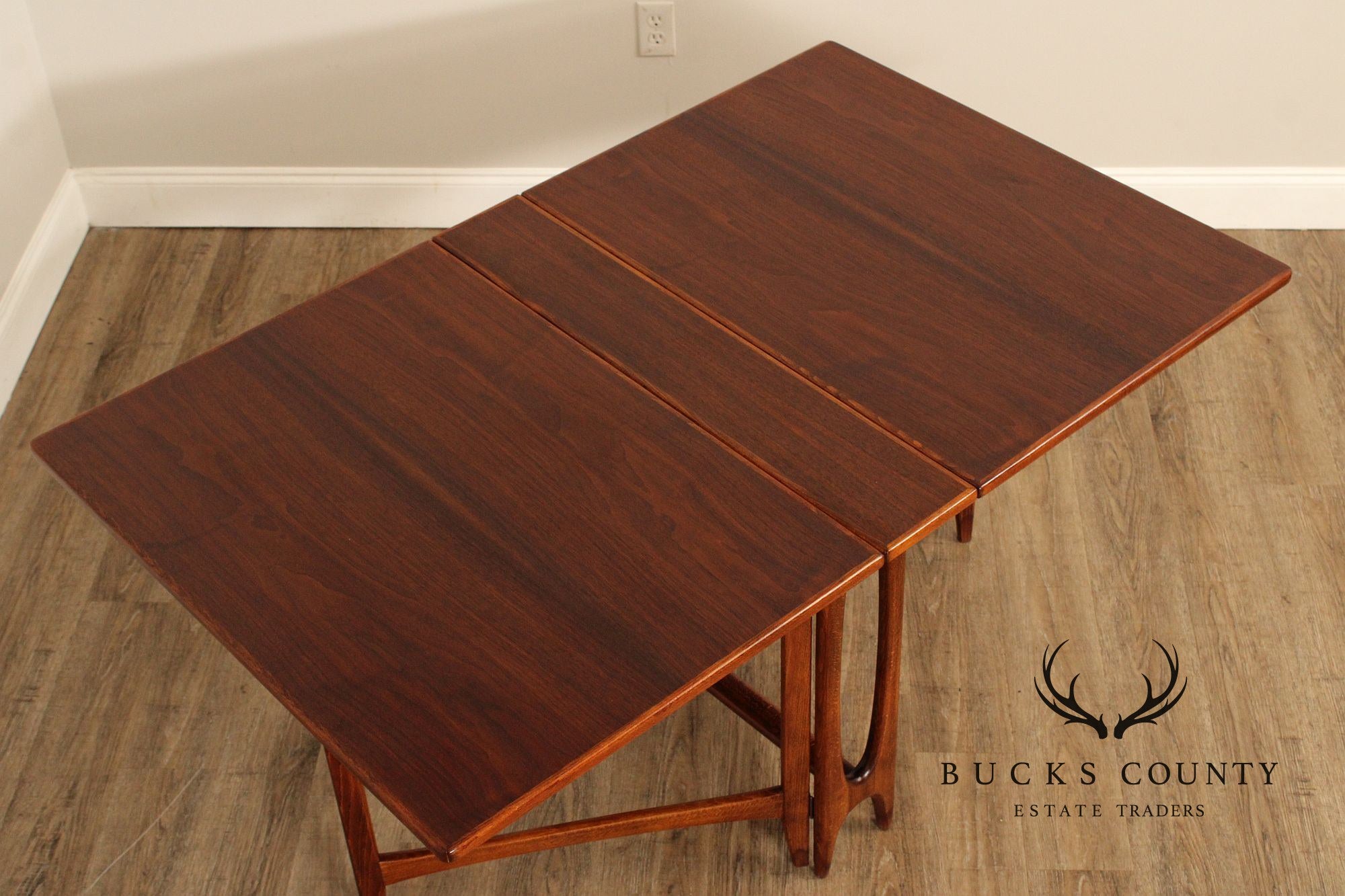 Kleppe Møbelfabrik Danish Modern Walnut Drop Leaf Table