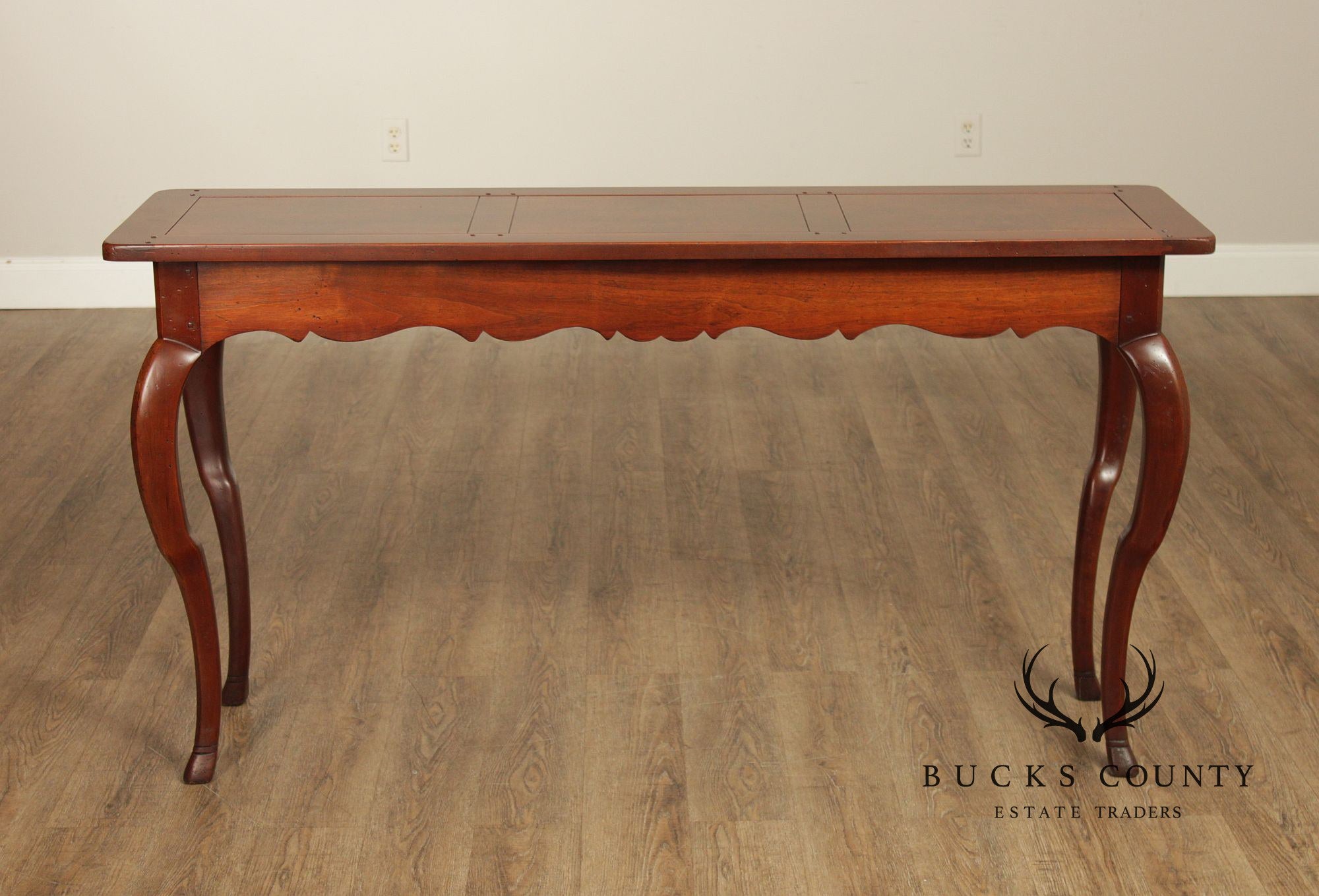 French Country Style Walnut Console Table