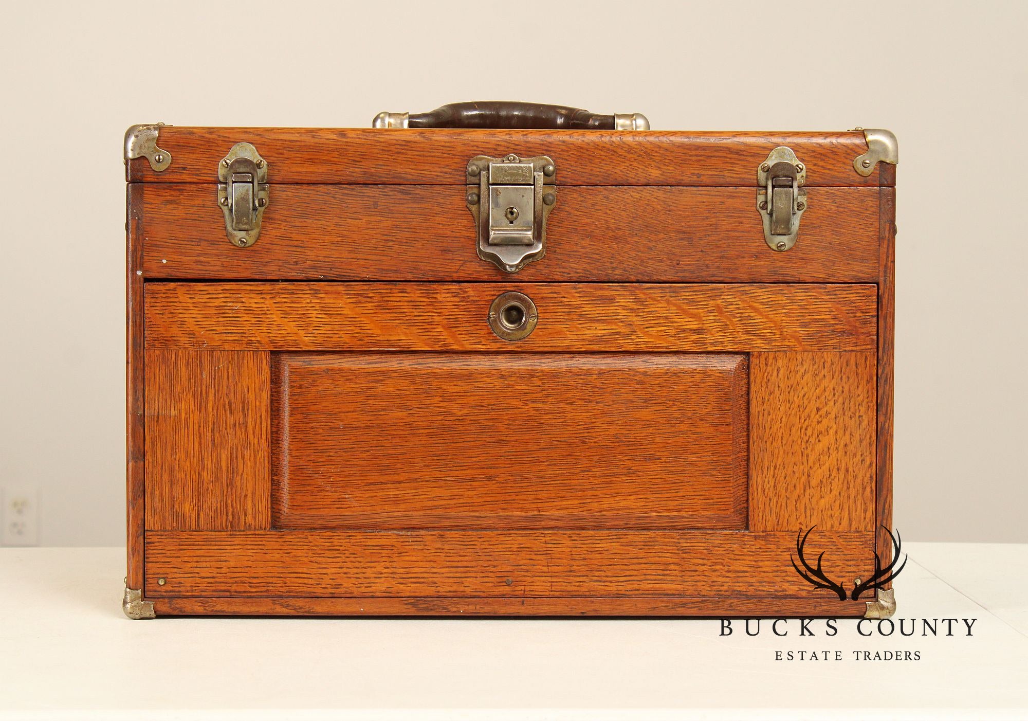 Vintage Oak Union Machinist's Tool Chest