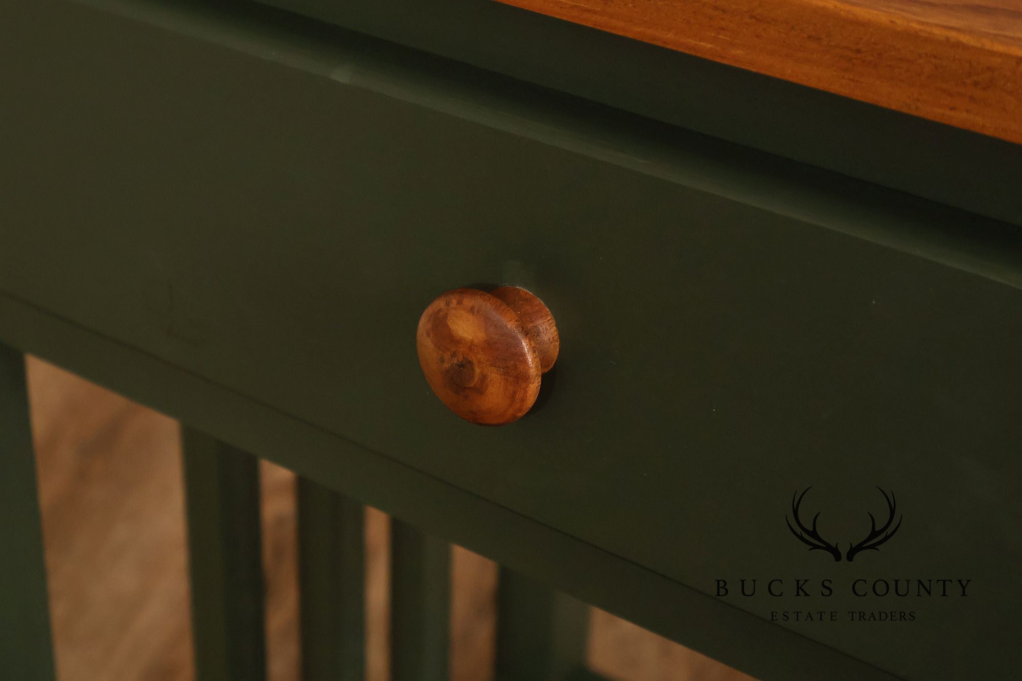 Mission Style Painted Spindle Nightstand