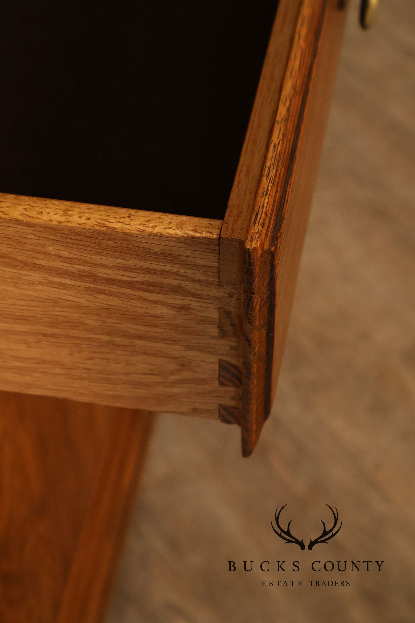 Ethan Allen Traditional Oak Lighted China Cabinet