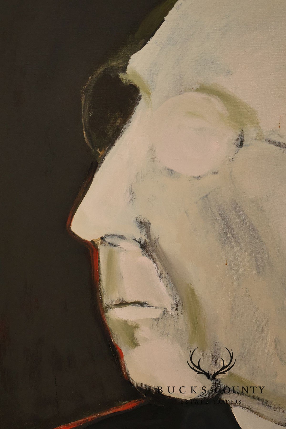 Anne Cooper Dobbins Oil Painting, 'A Stern Father and His Spouse'
