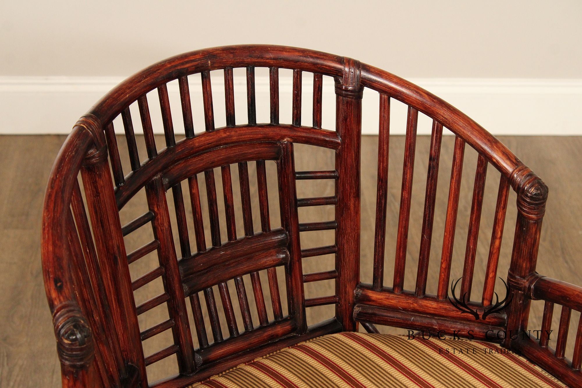 Brighton Pavilion Style Rattan , Bamboo and Cane Armchairs