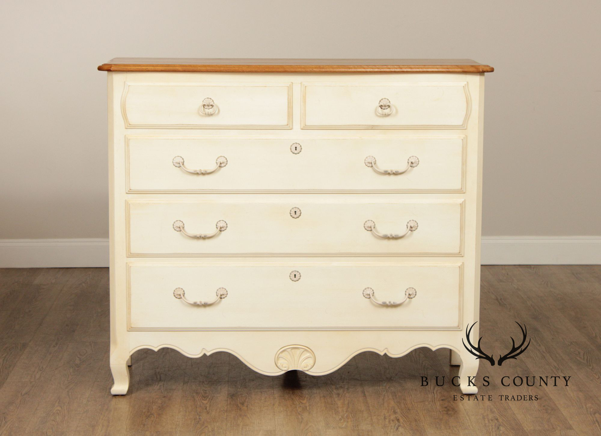 Ethan Allen Country French Painted Chest Of Drawers