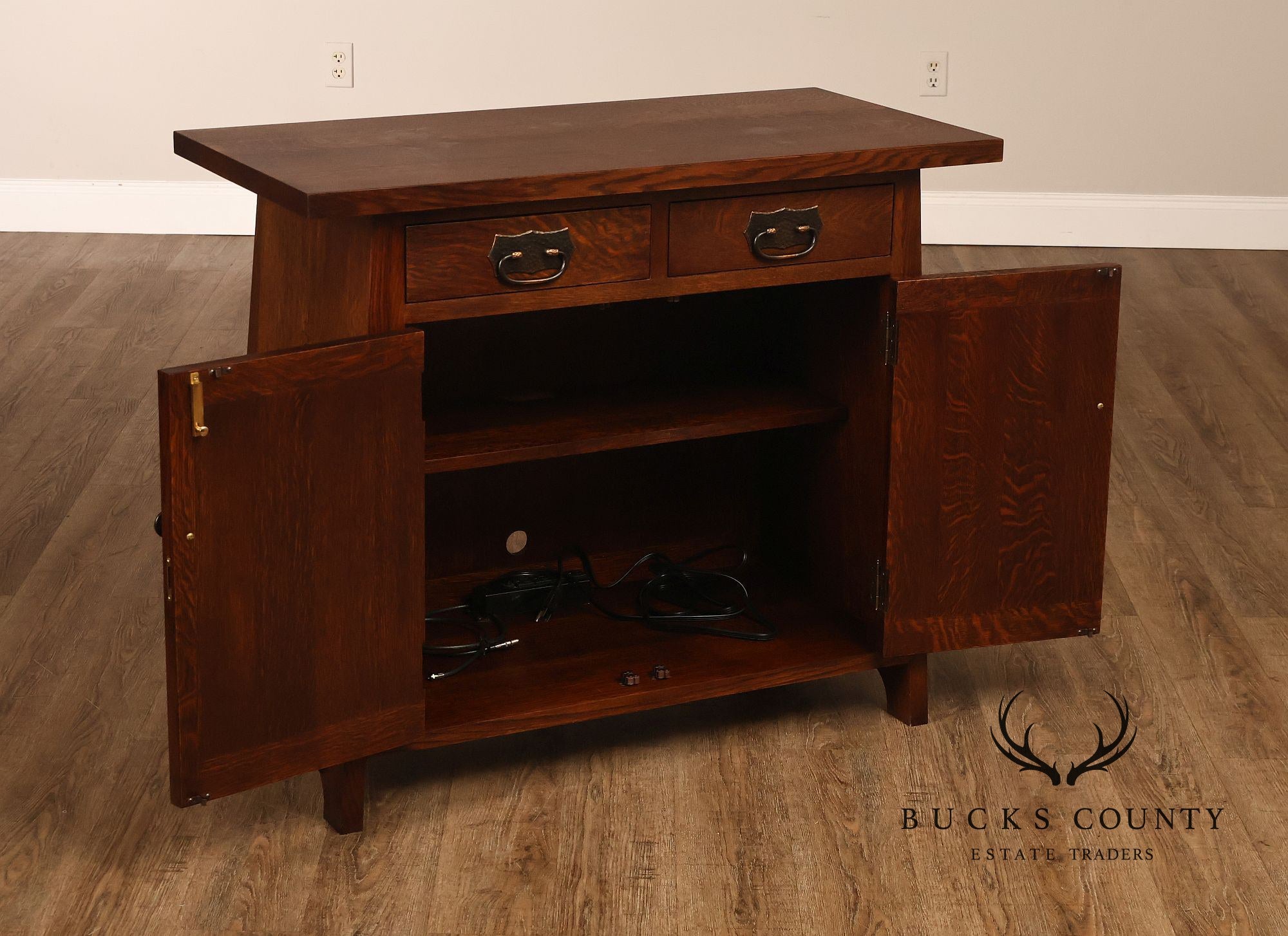 Stickley Roycroft Reissue Mission Oak Cellarette Cabinet