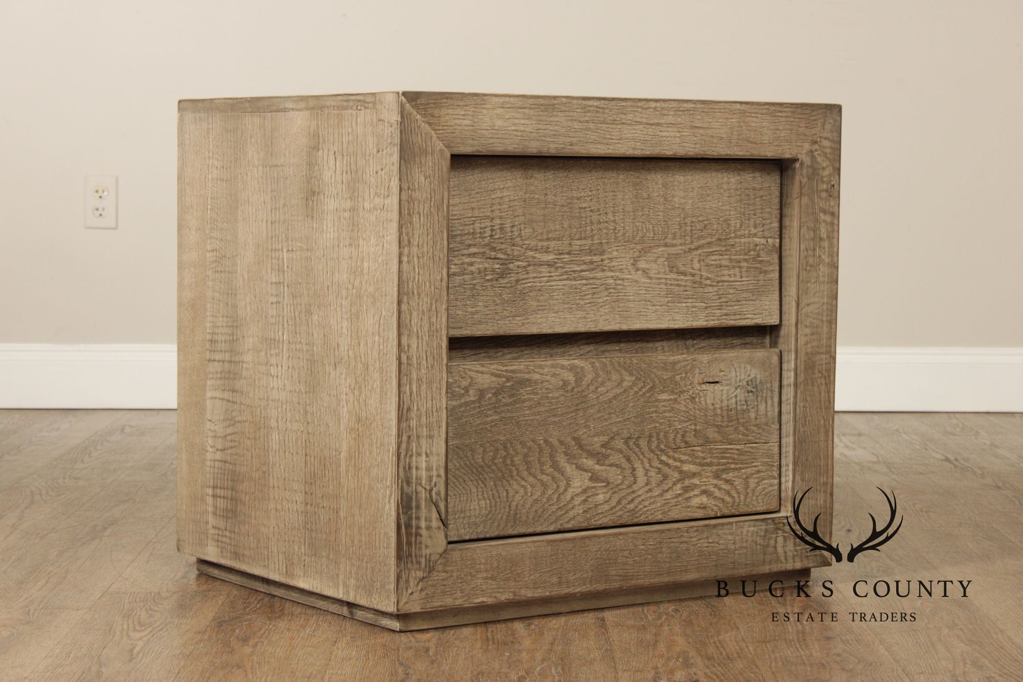 Restoration Hardware Reclaimed Oak Closed Nightstand