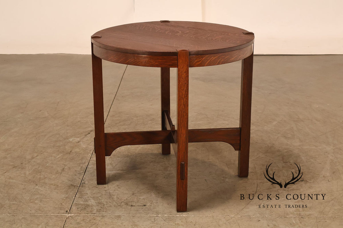 Antique Gustav Stickley Model 644 Mission Oak Round Table