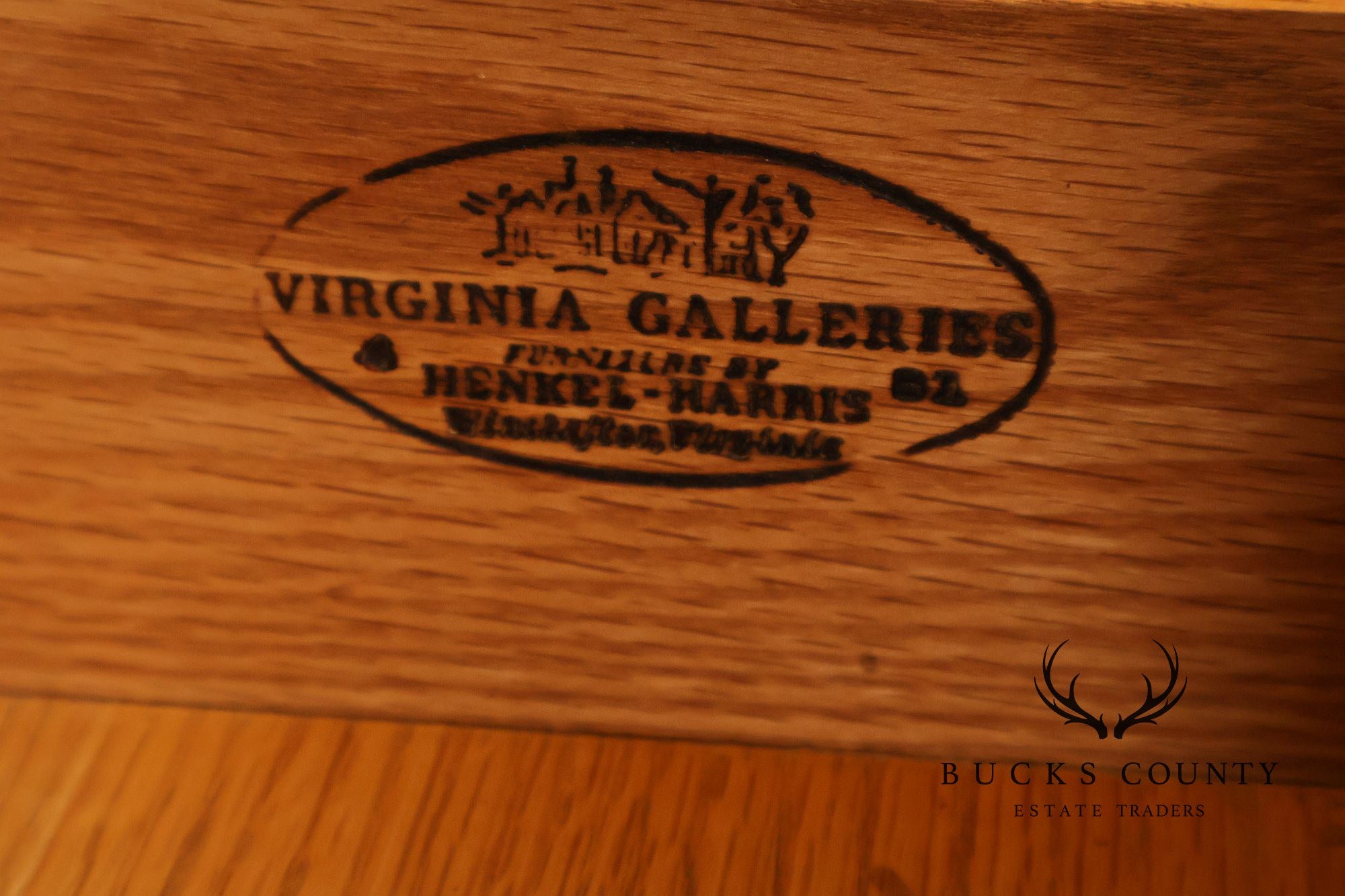 Henkel Harris Virginia Galleries Vintage Mahogany Long Dresser