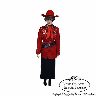 Annie Oakley Life Size Large Dressed Mannequin w/ Replica Pistol, Holster