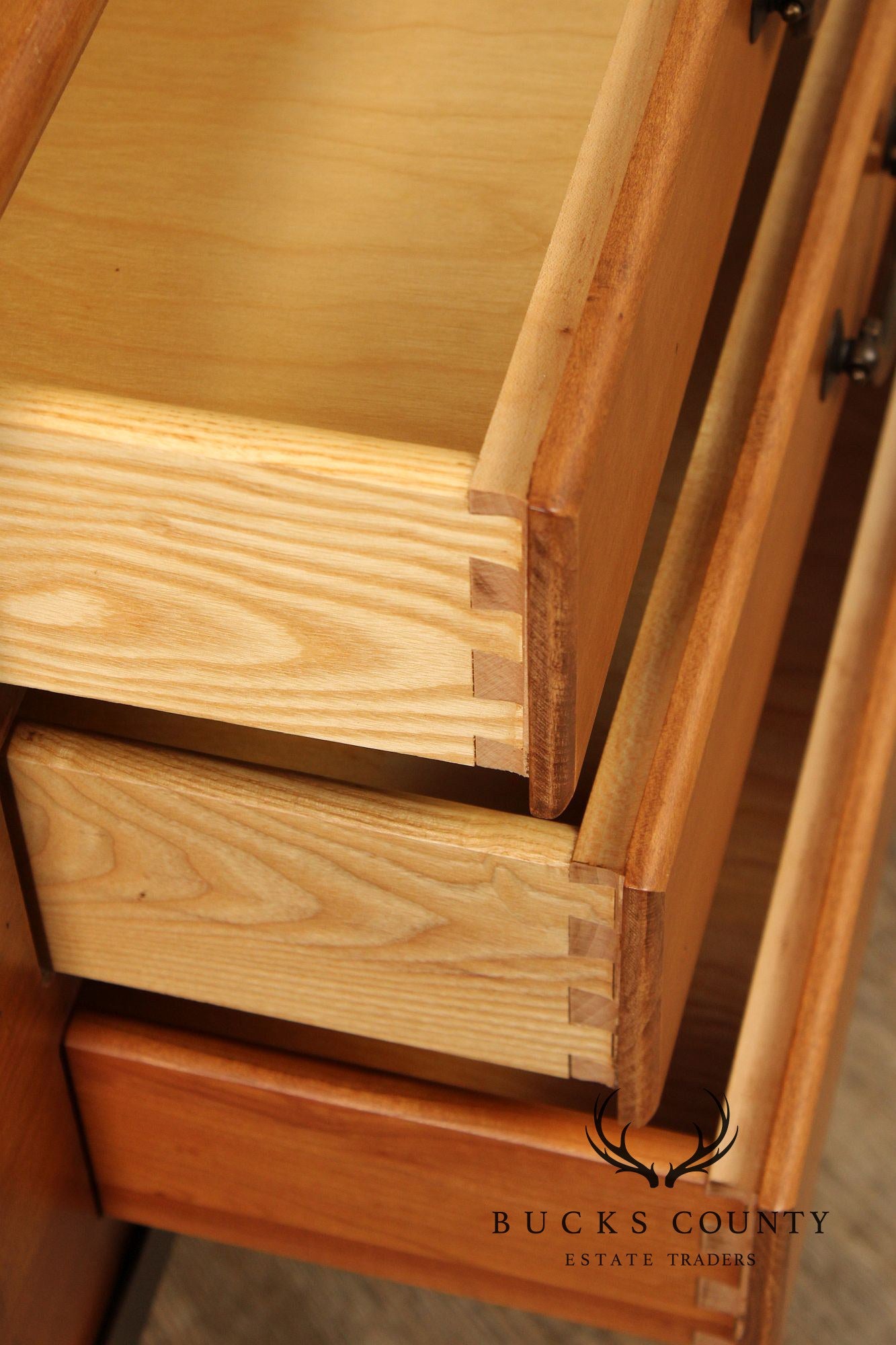 Vintage Three-Drawer Side Chest on Stand