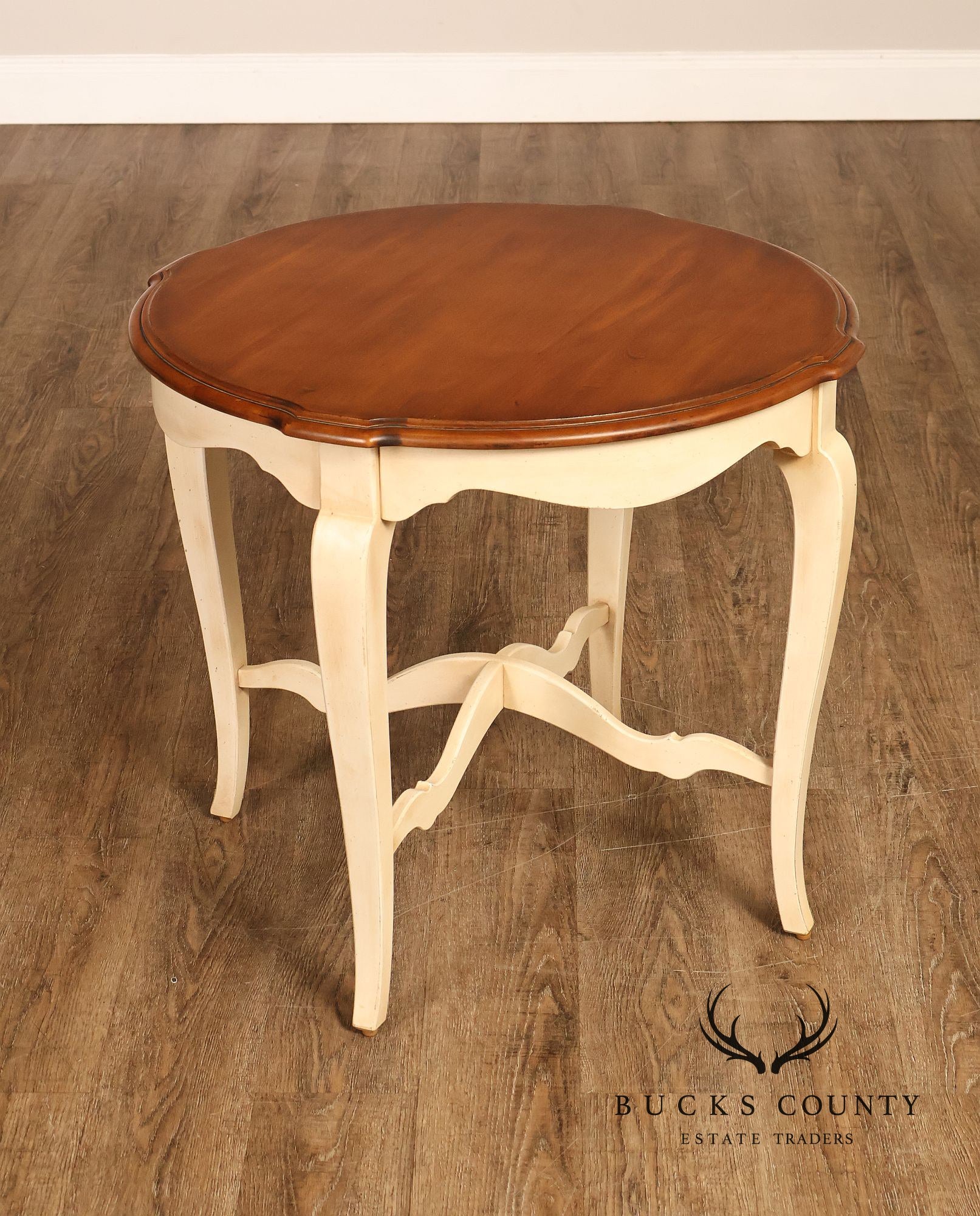 Ethan Allen French Country Round Accent Side Table