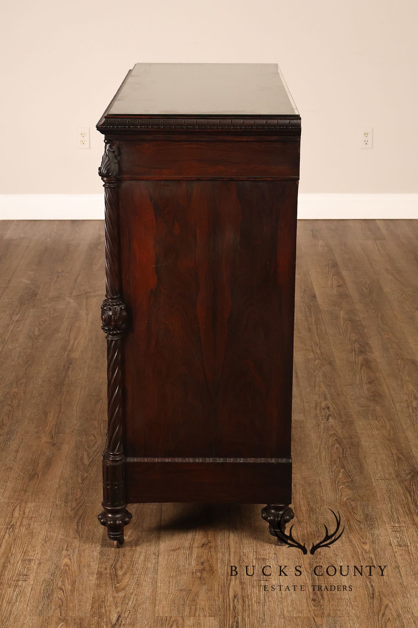 Antique Victorian Rosewood Carved Server