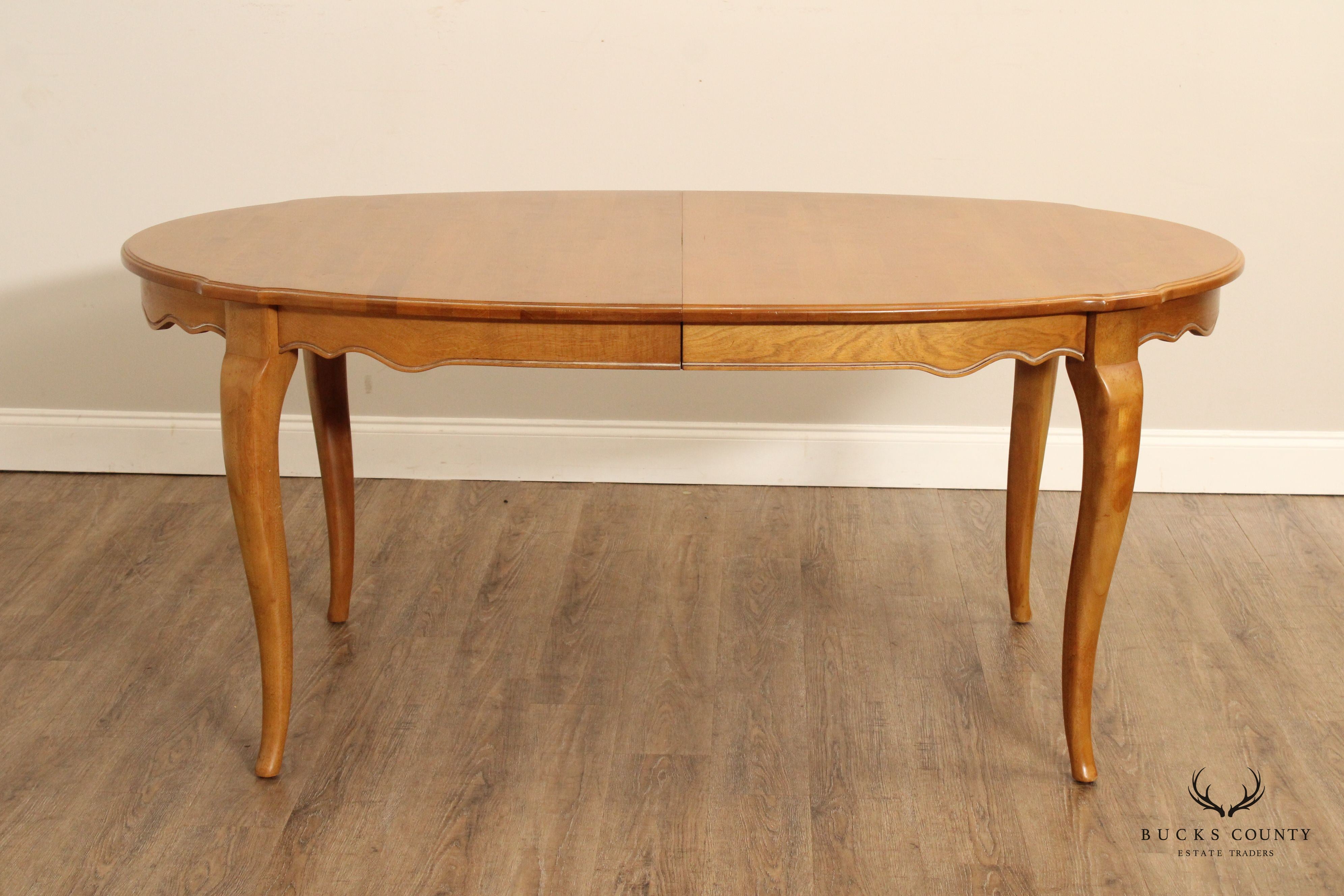 Ethan Allen 'Country French' Oval Top Expandable Dining Table