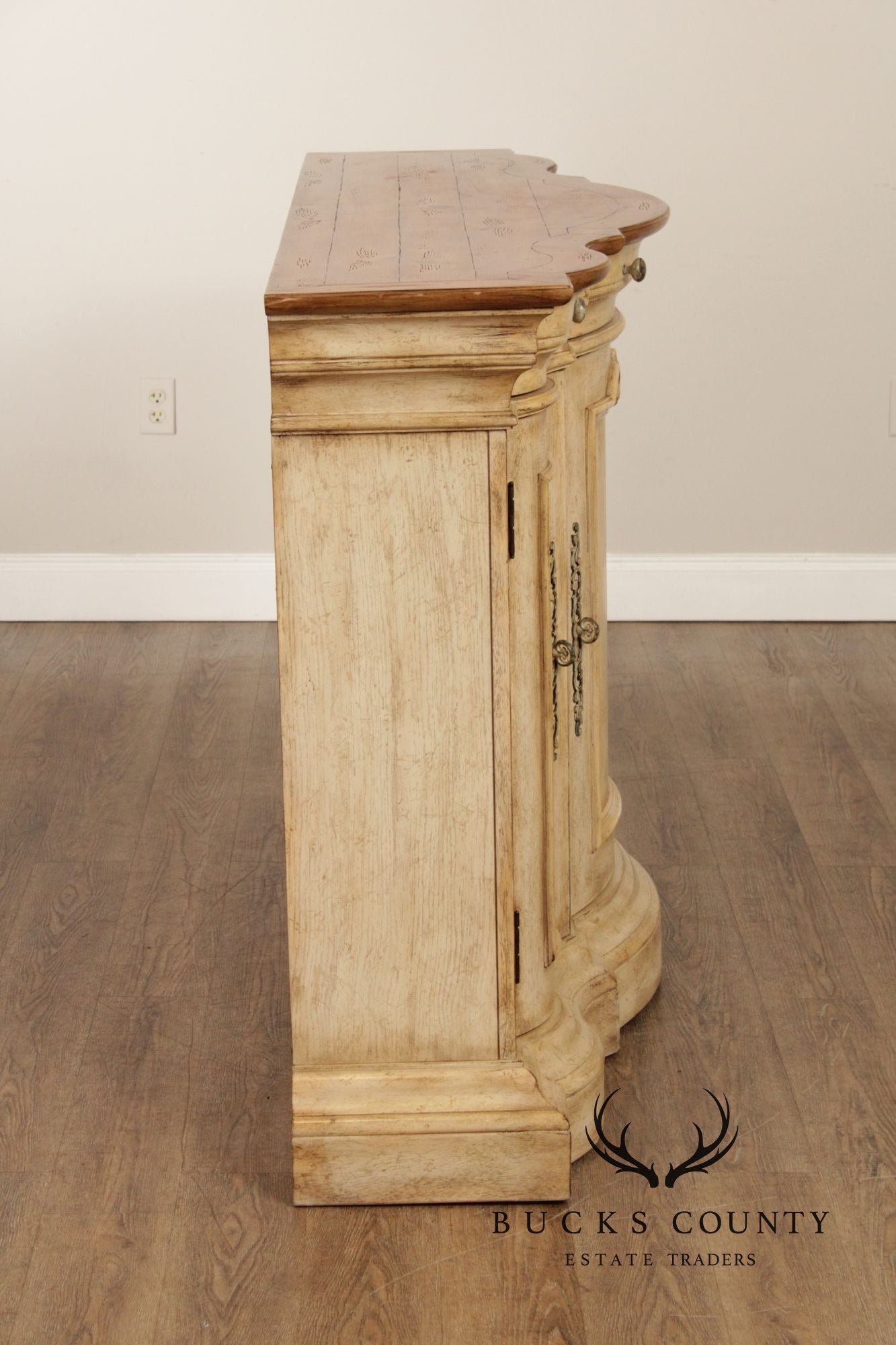 Hooker Furniture Grandover 3 Door Shaped Credenza Sideboard