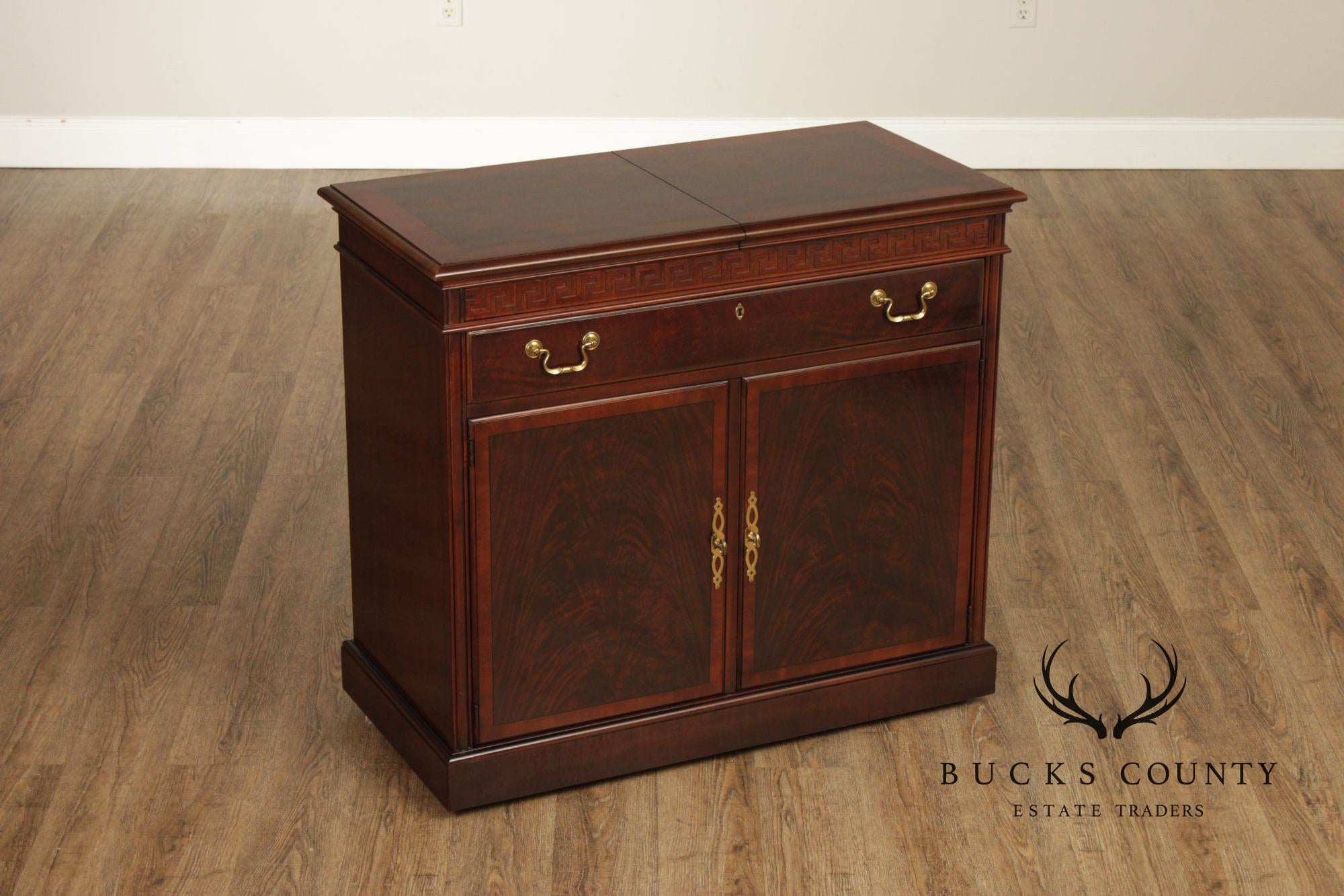 Drexel Mahogany Expandable Server Cabinet