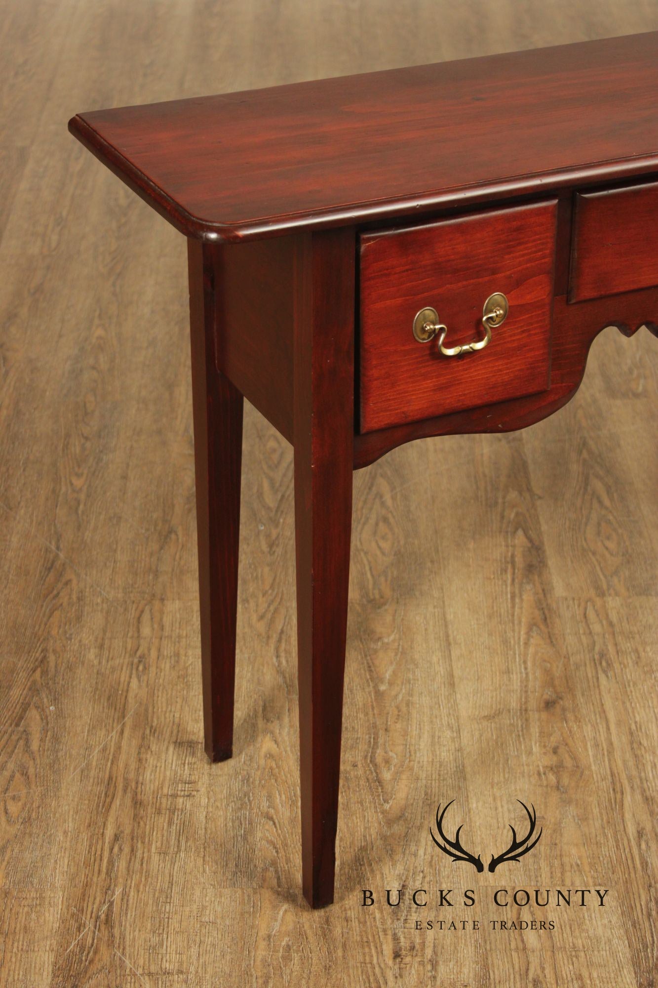 Georgian Style Shell Carved Narrow Console Table