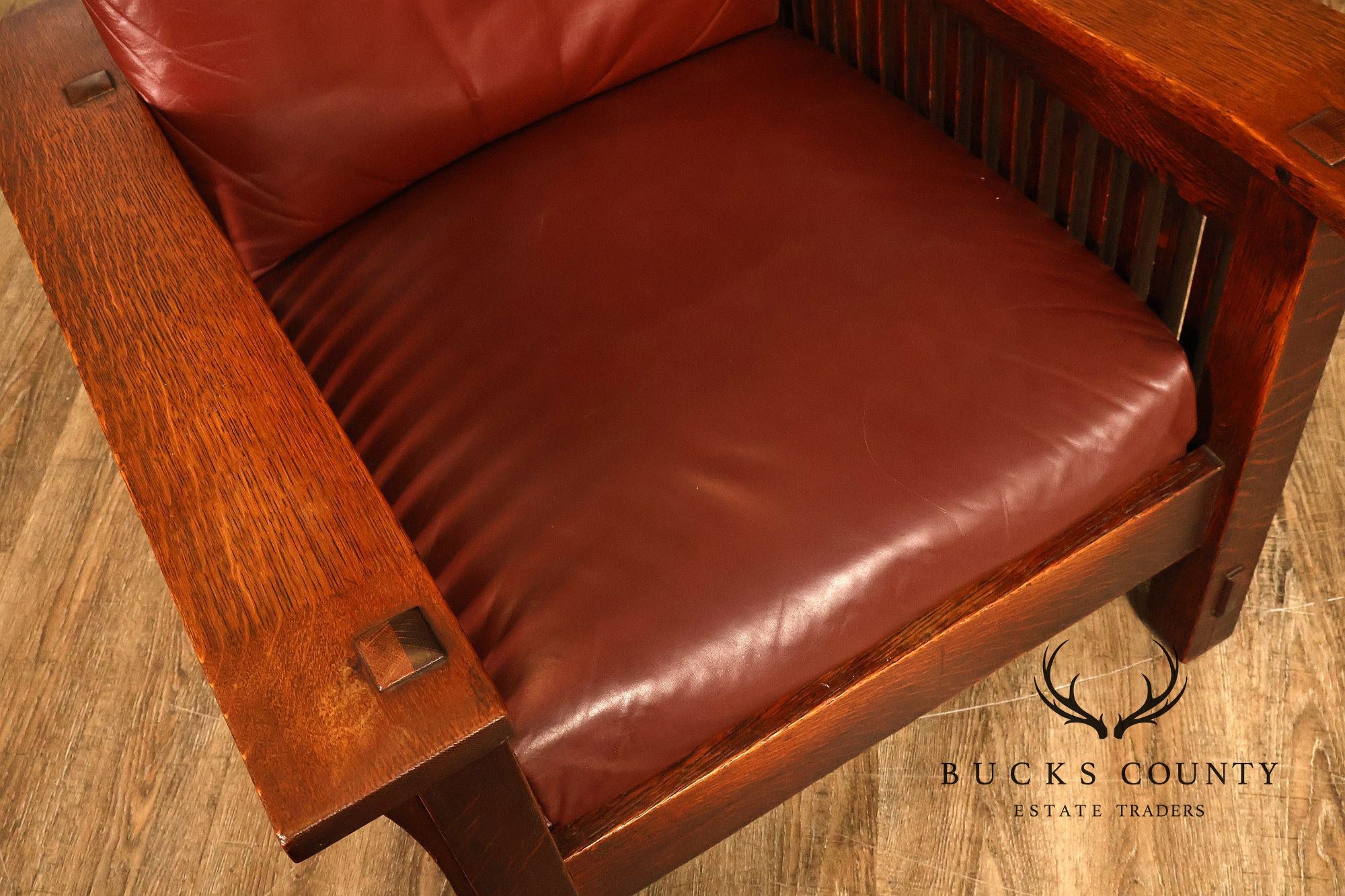 Antique Gustav Stickley No. 369 Mission Oak Reclining Morris Chair