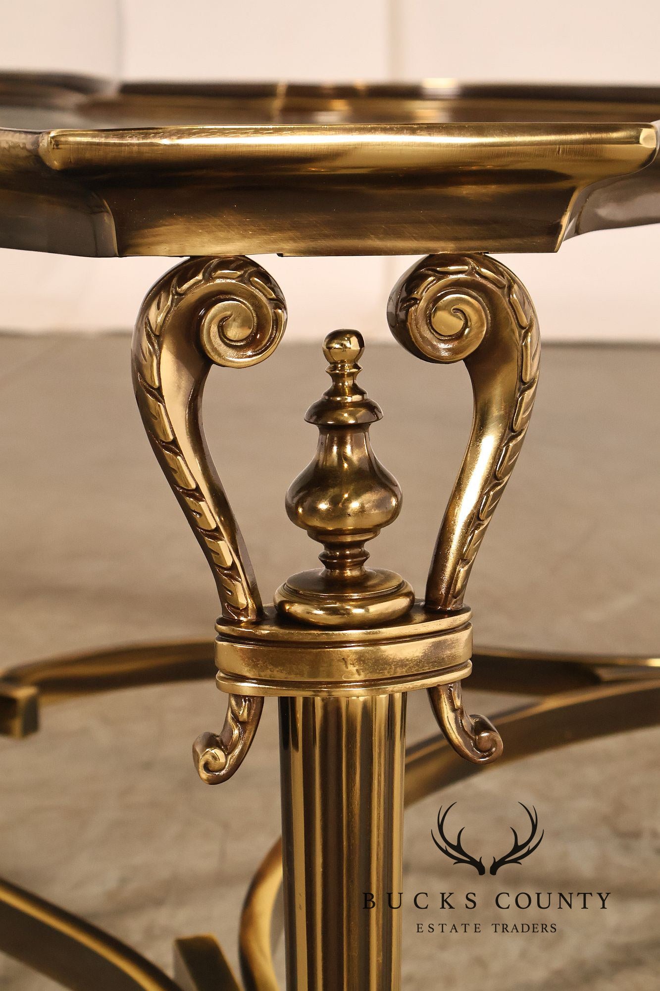 Maitland Smith Glass Top 'Venice' Coffee Table