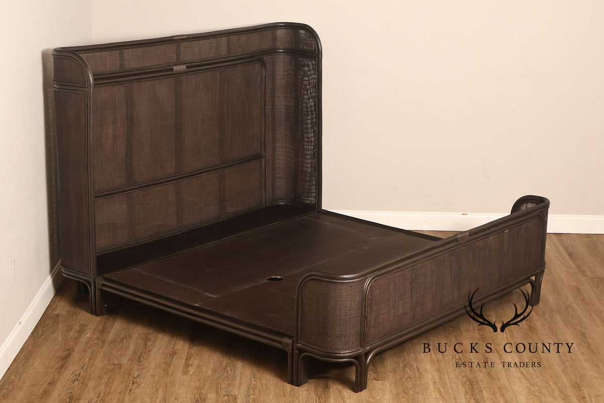 Arhaus Maya King Size Faux Bamboo And Cane Bed