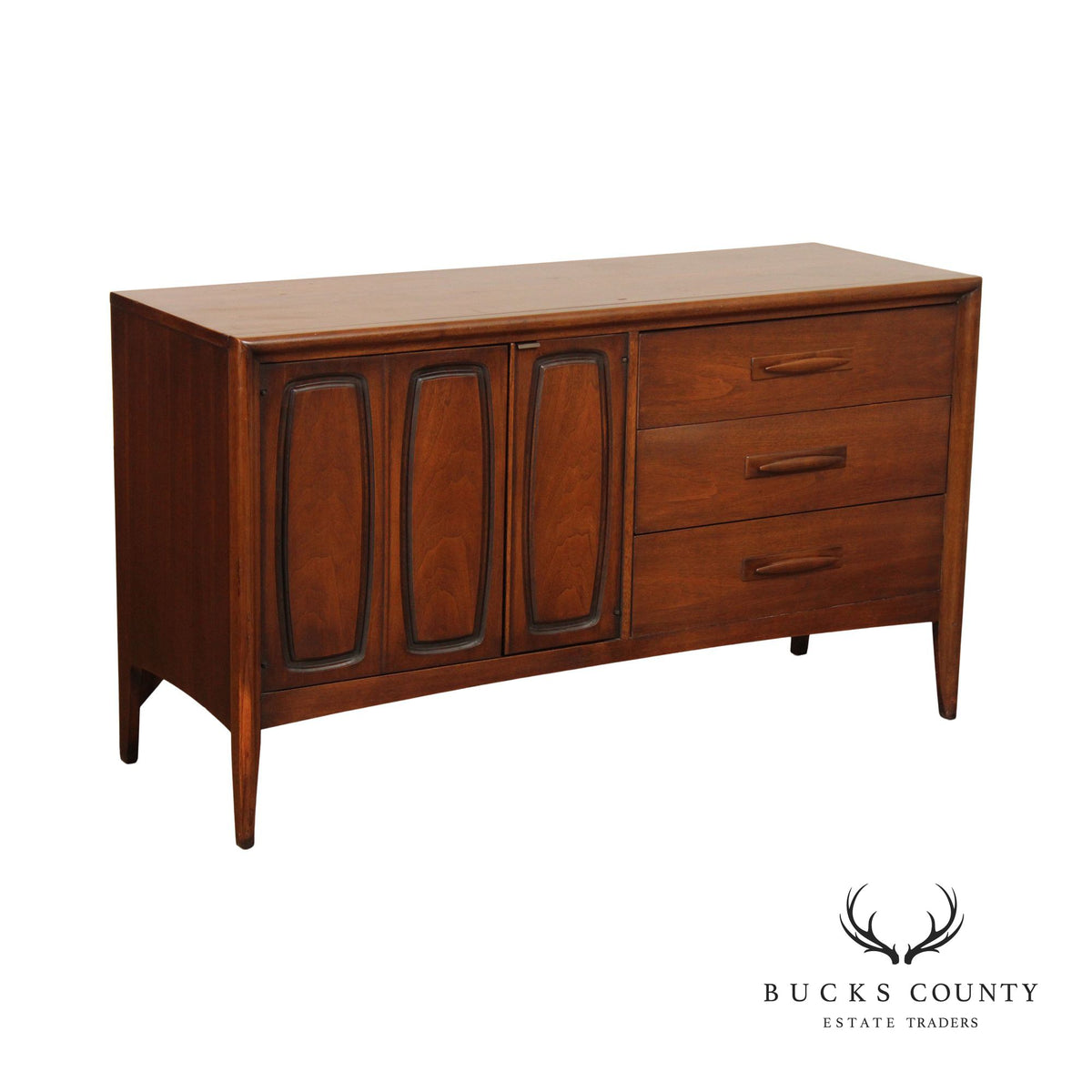 Broyhill 'Emphasis' Mid Century Modern Walnut Low Chest