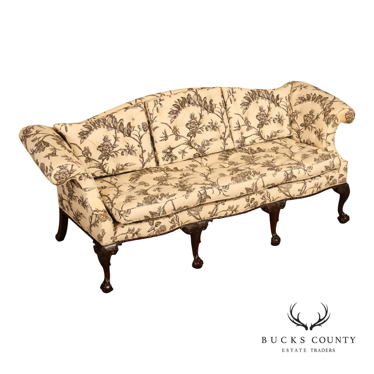 Baker Williamsburg Reproductions Camelback Sofa