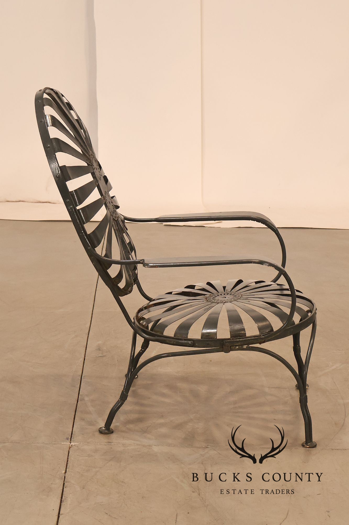 Francois Carre Outdoor Patio Sunburst Armchair