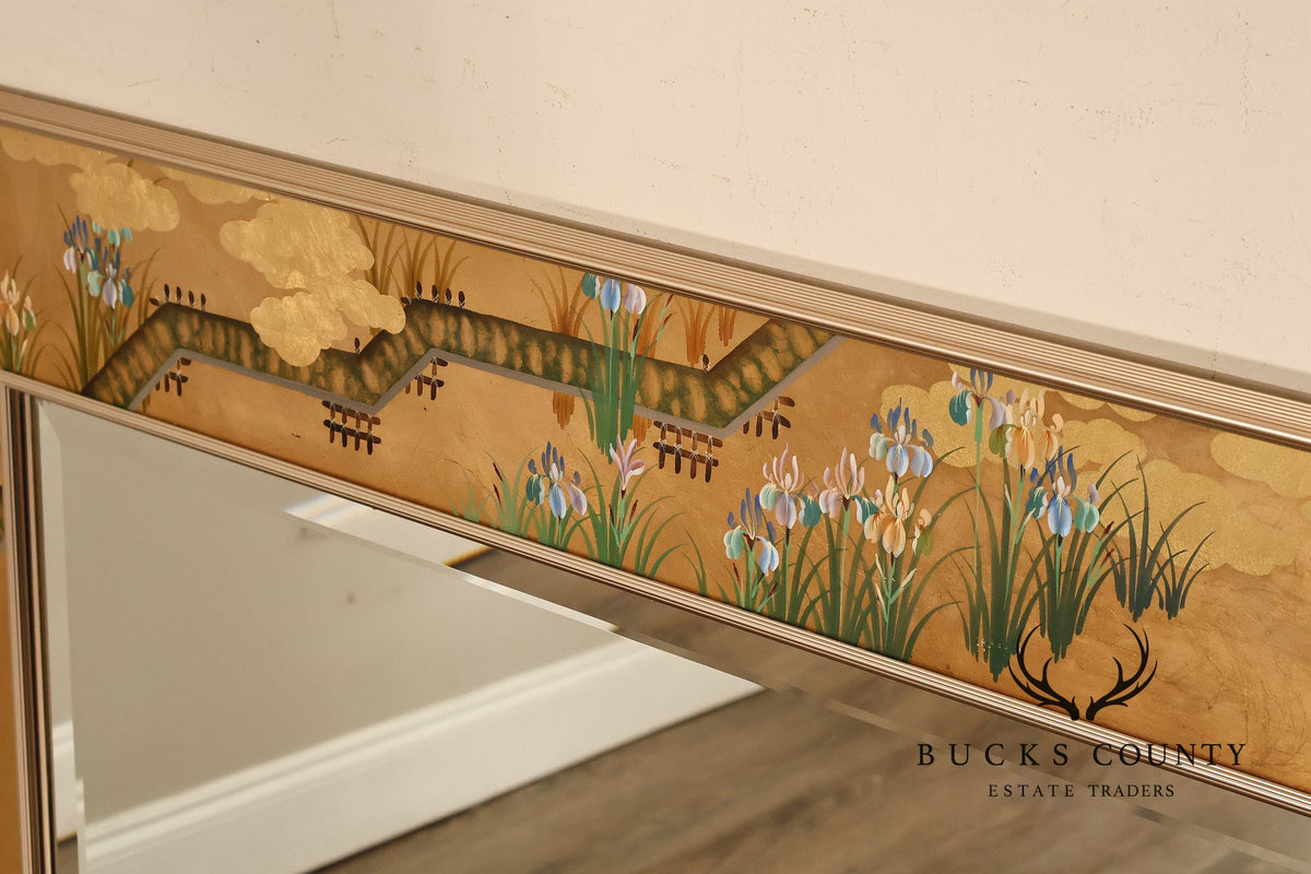 LaBarge Chinoiserie Eglomise Wall Mirror