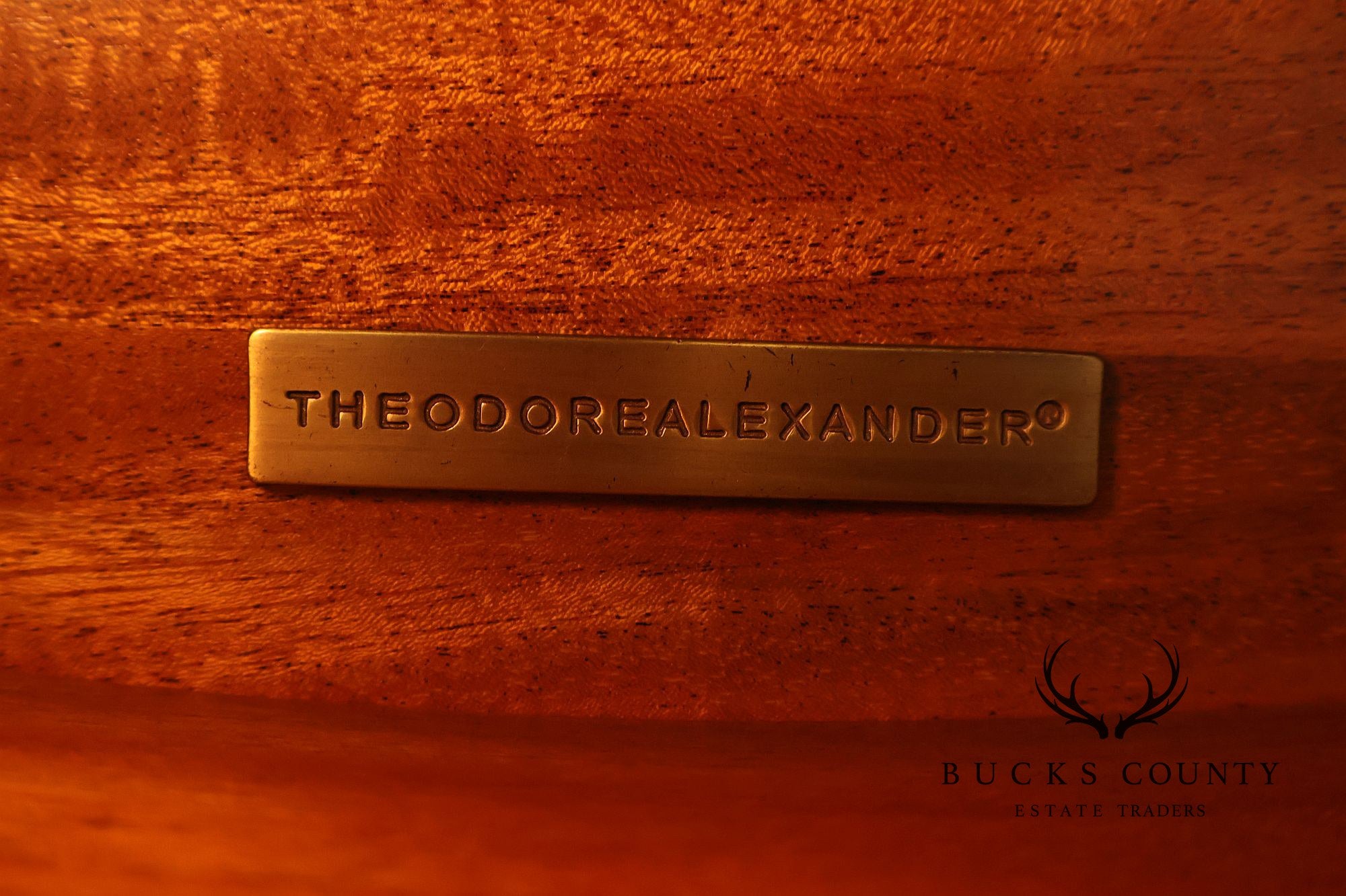 Theodore Alexander French Louis XV Style Two Drawer Bombe Commode