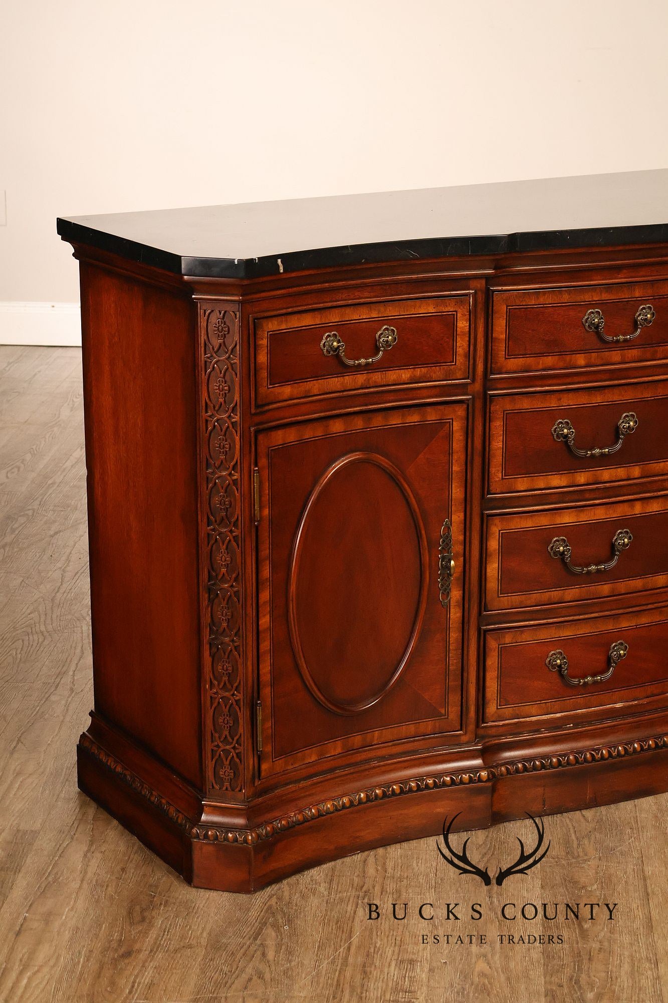 Universal Furniture Georgian S995tyle Marble Top Buffet Sideboard