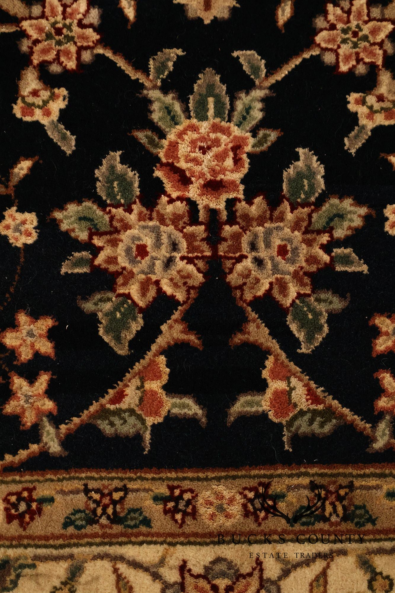 Chinese Tabriz Fish Pattern Hand Woven Wool & Silk Area Rug 4' x 6'