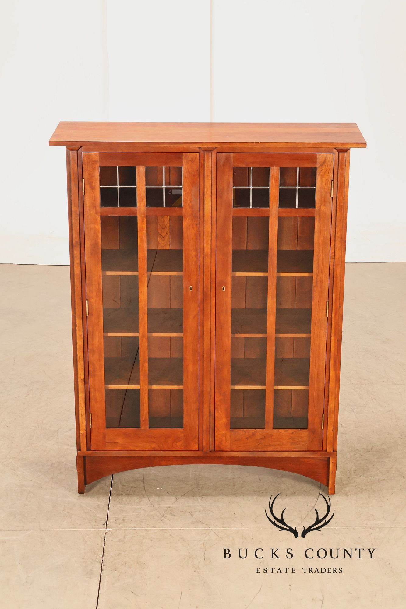 Stickley Mission Collection Harvey Ellis Cherry Bookcase