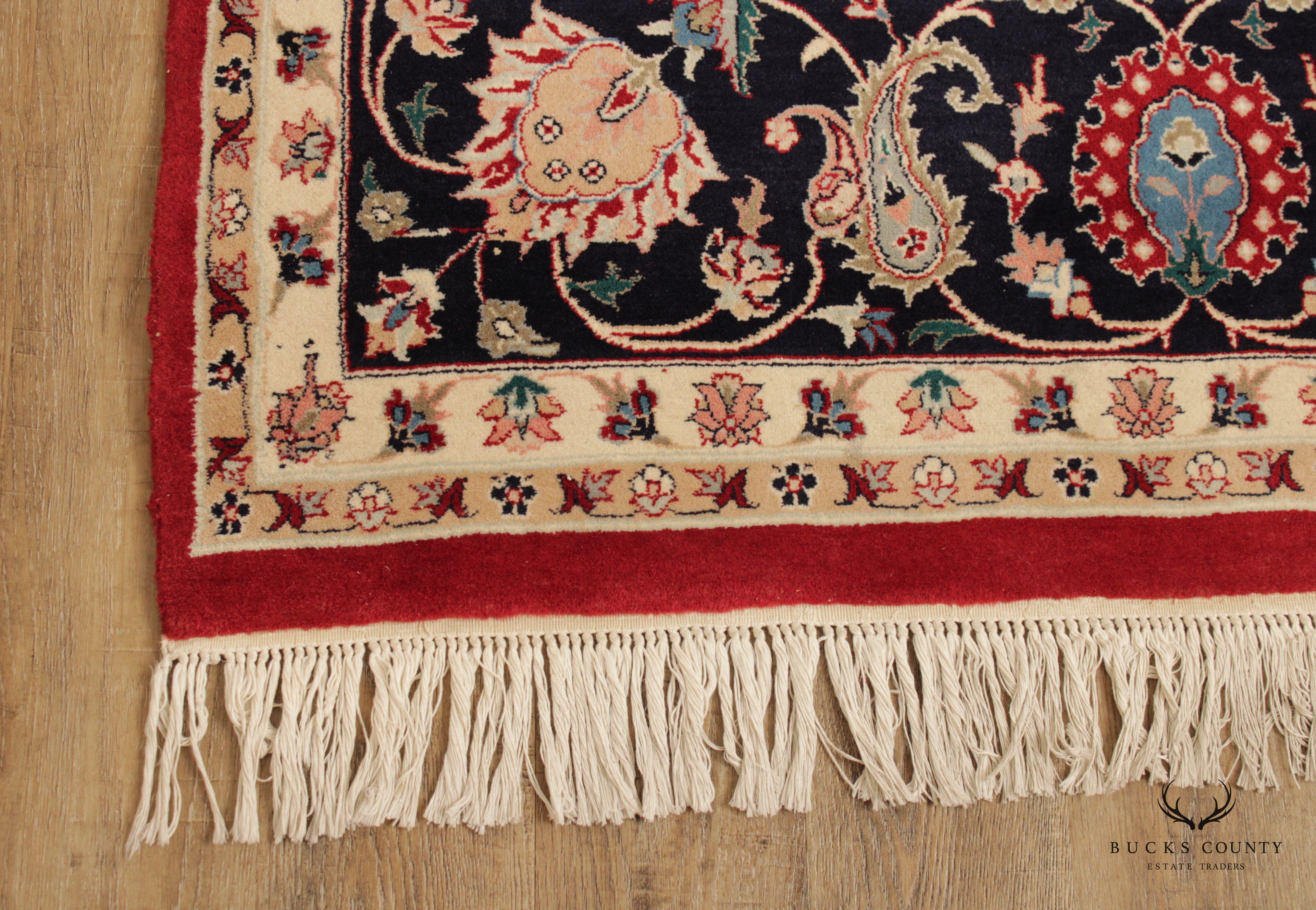 Persian Kashan Large Woven Wool Area Rug, 13' x 9'