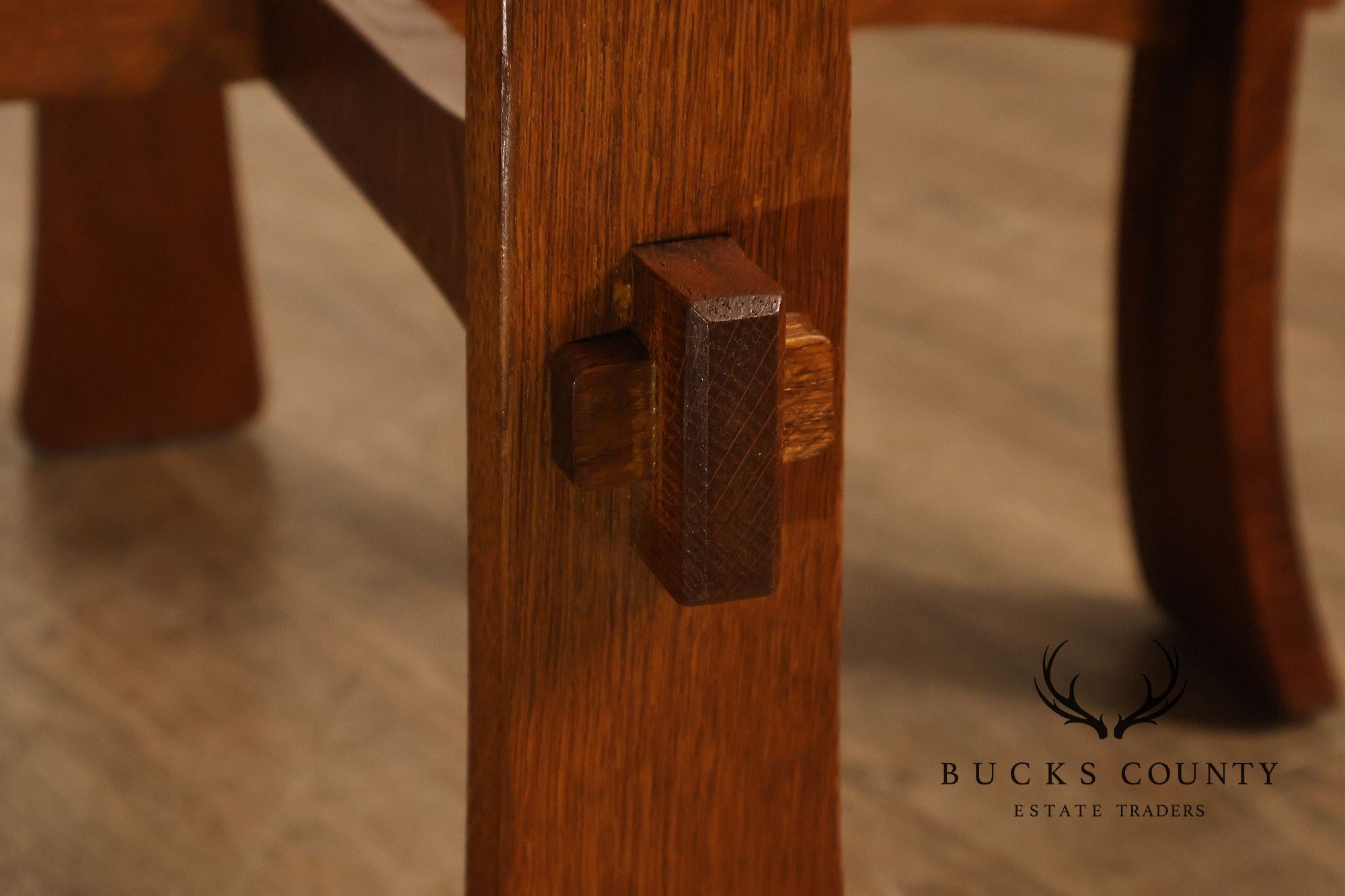 Stickley Mission Collection Harvey Ellis Inlaid Oak Tea Table