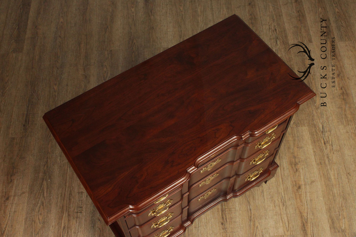 Stickley Chippendale Style Mahogany Blockfront Chest