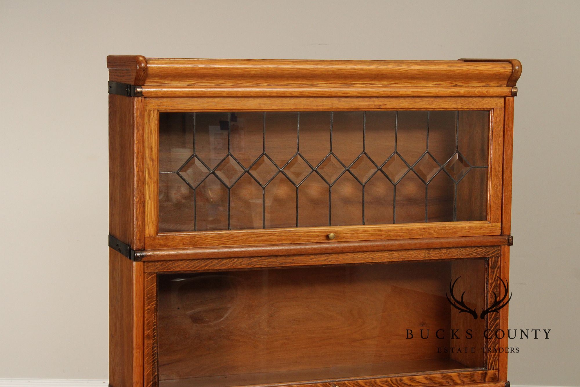 Globe Wernicke Antique Oak Four-Section Barrister Bookcase