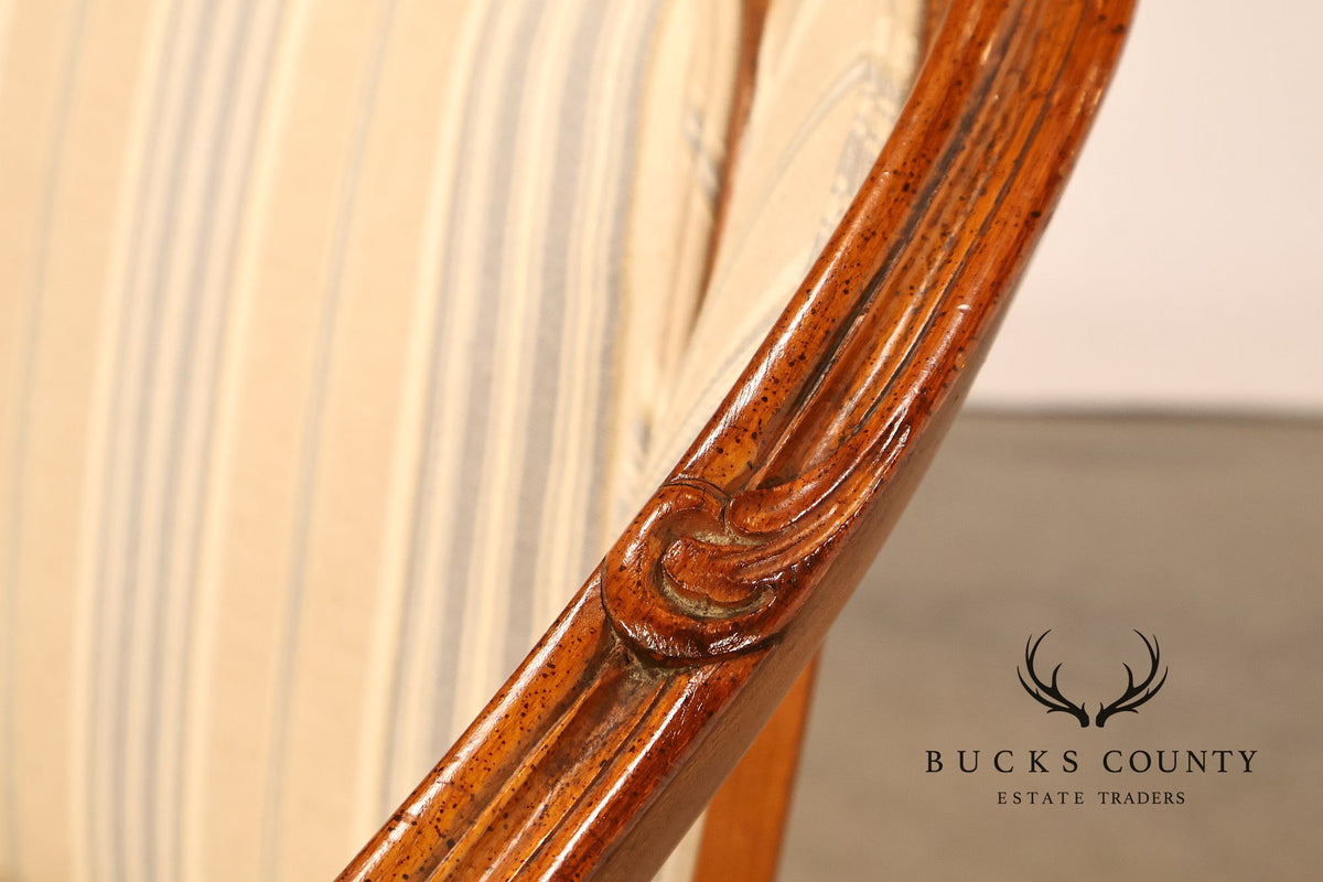 French Louis XV Style Carved Loveseat Settee