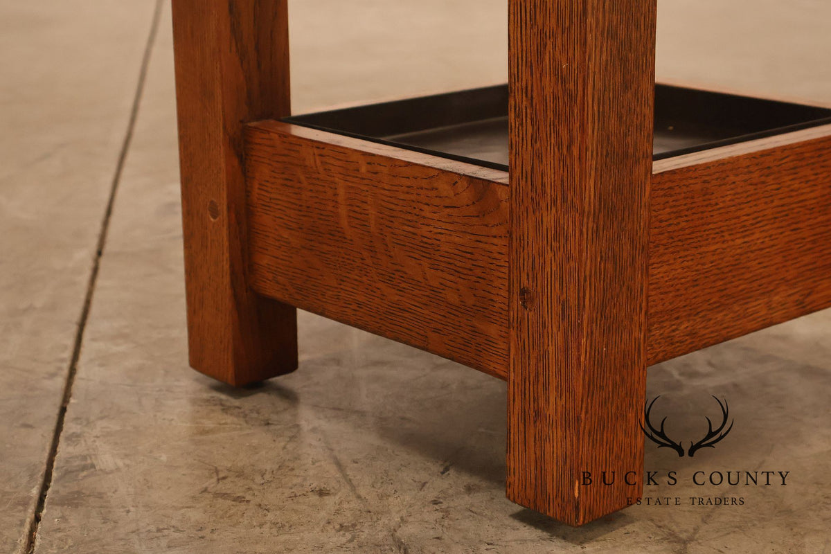 Stickley Mission Collection Oak Umbrella Stand