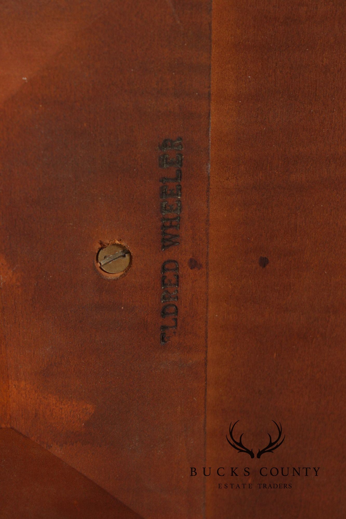 Eldred Wheeler Early American Style Tiger Maple Candlestand