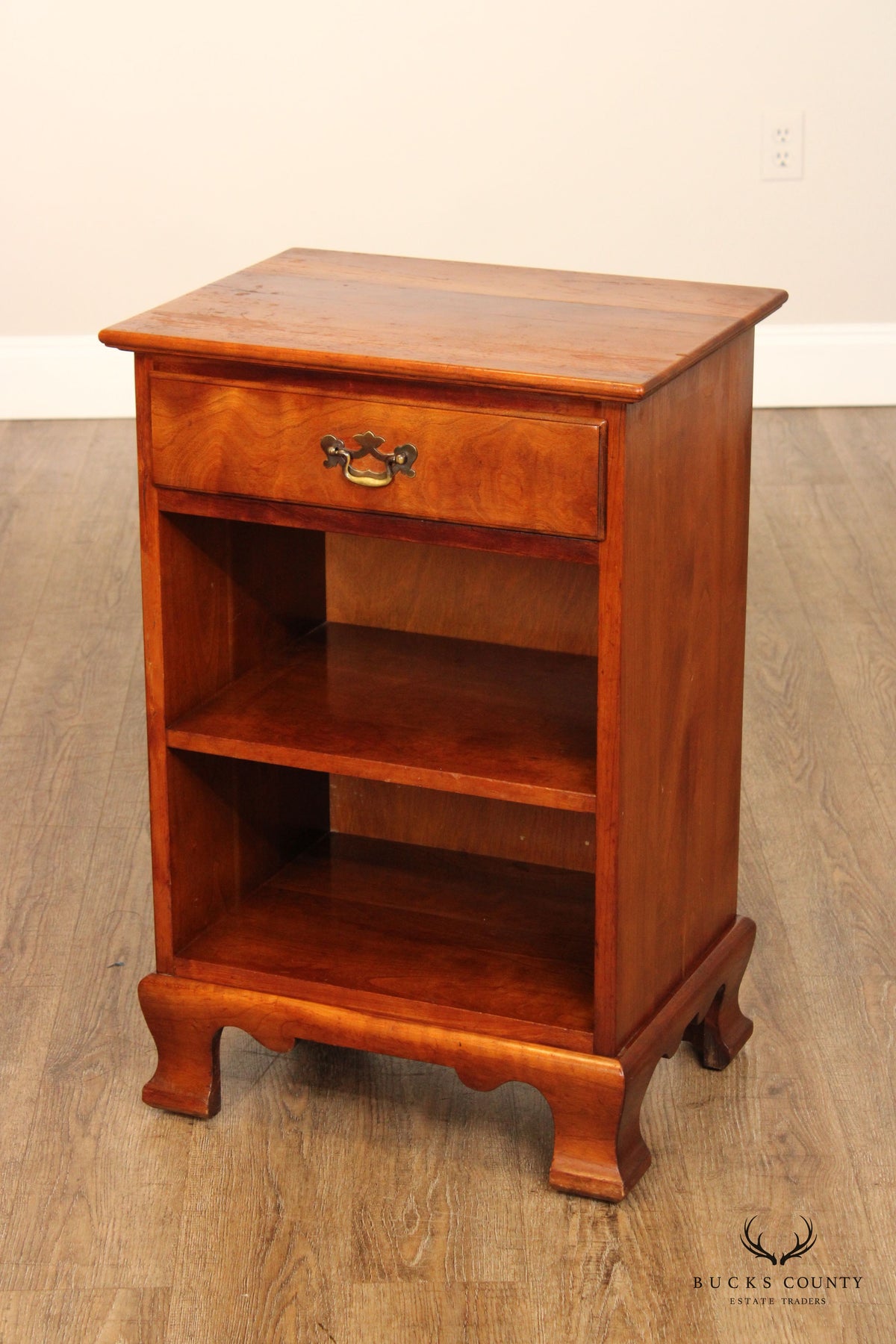 Stickley Chippendale Style Cherry Open Nightstand