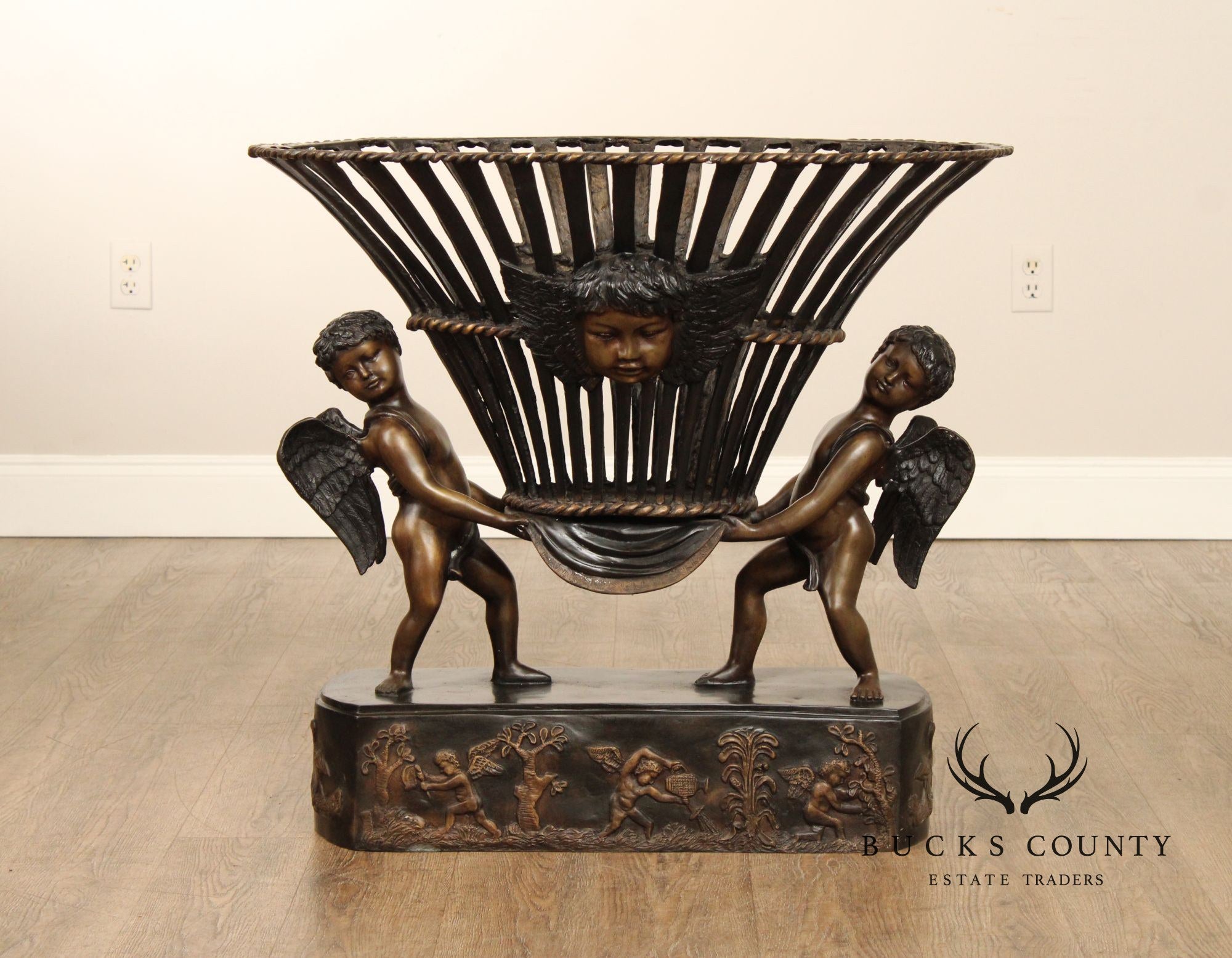 Italian Renaissance Style Bronze Cherub Table Base