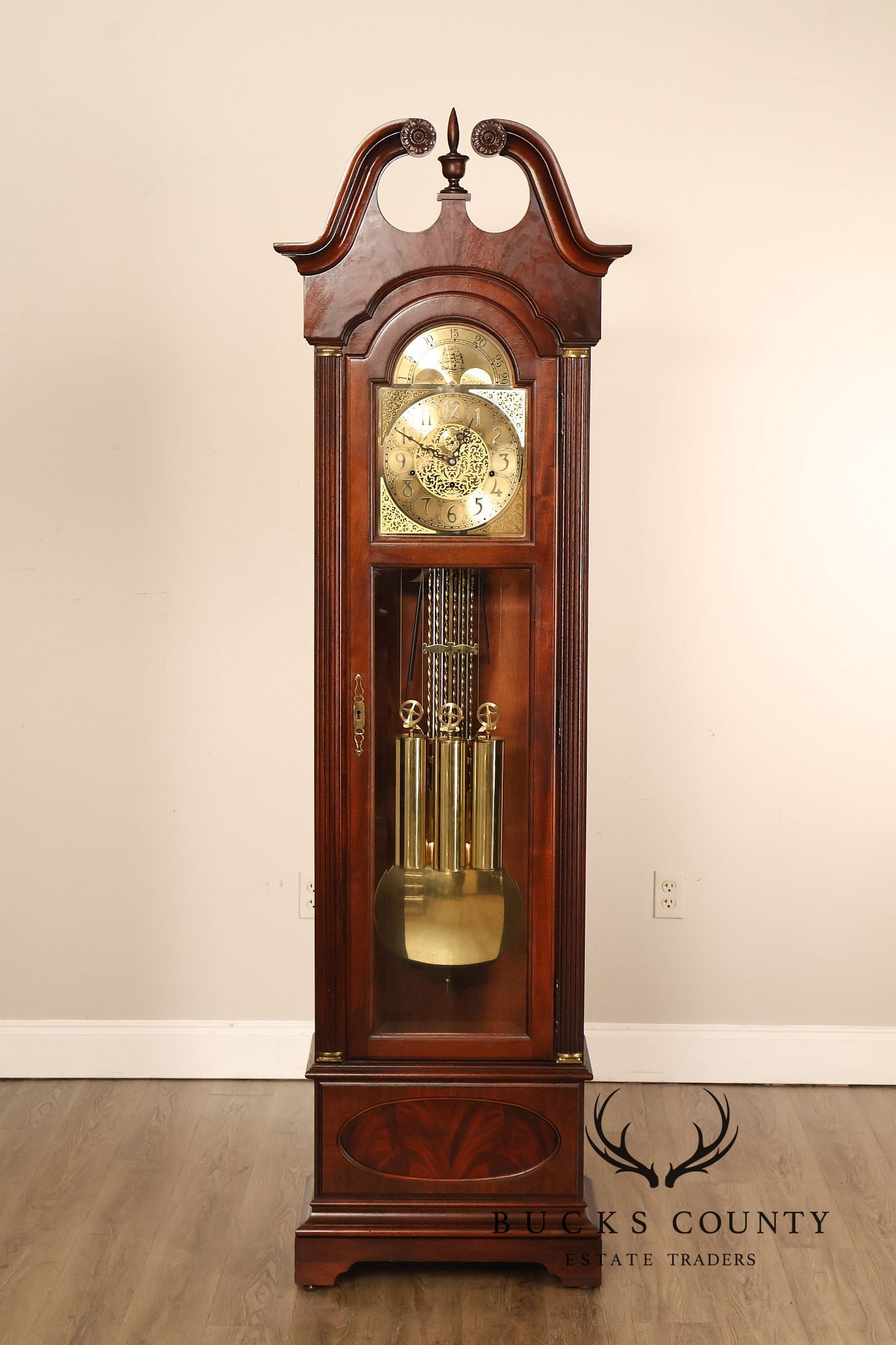 Howard Millar 3 Weight Pedalium Nautical Themed Grandfather Clock