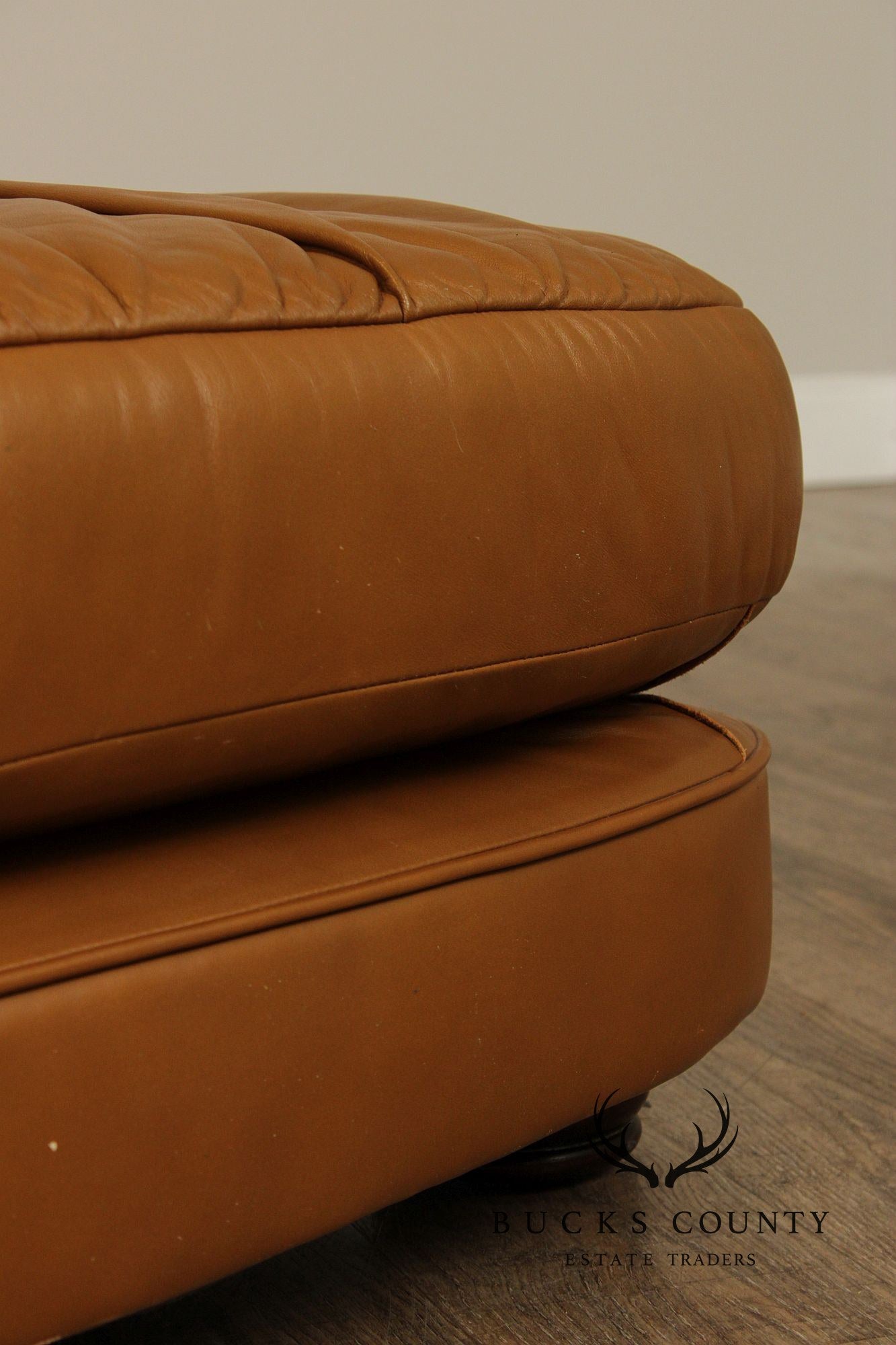 Classic Leather Brown Leather Ottoman