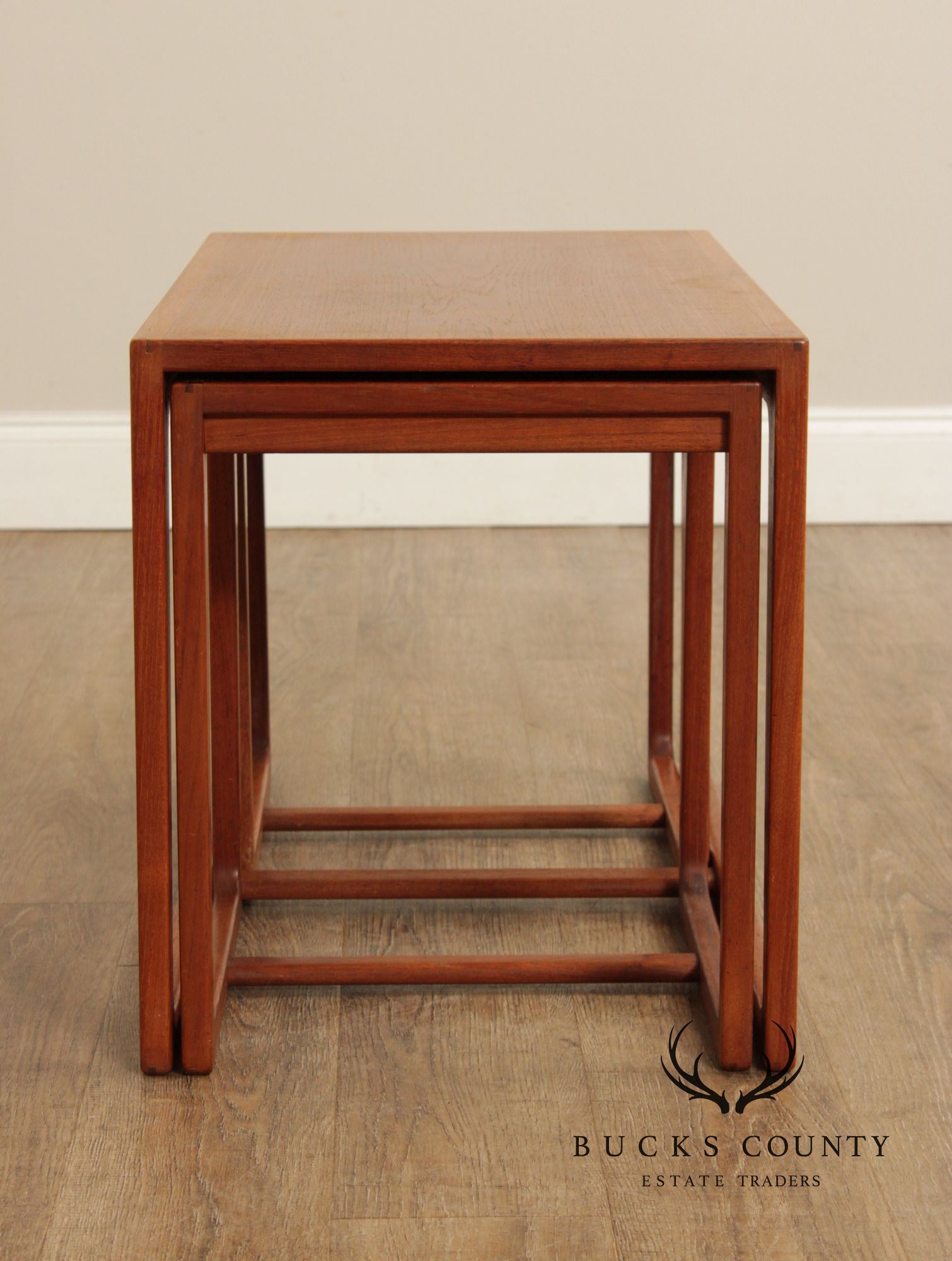 Danish Modern Set of Three Teak Nesting Tables