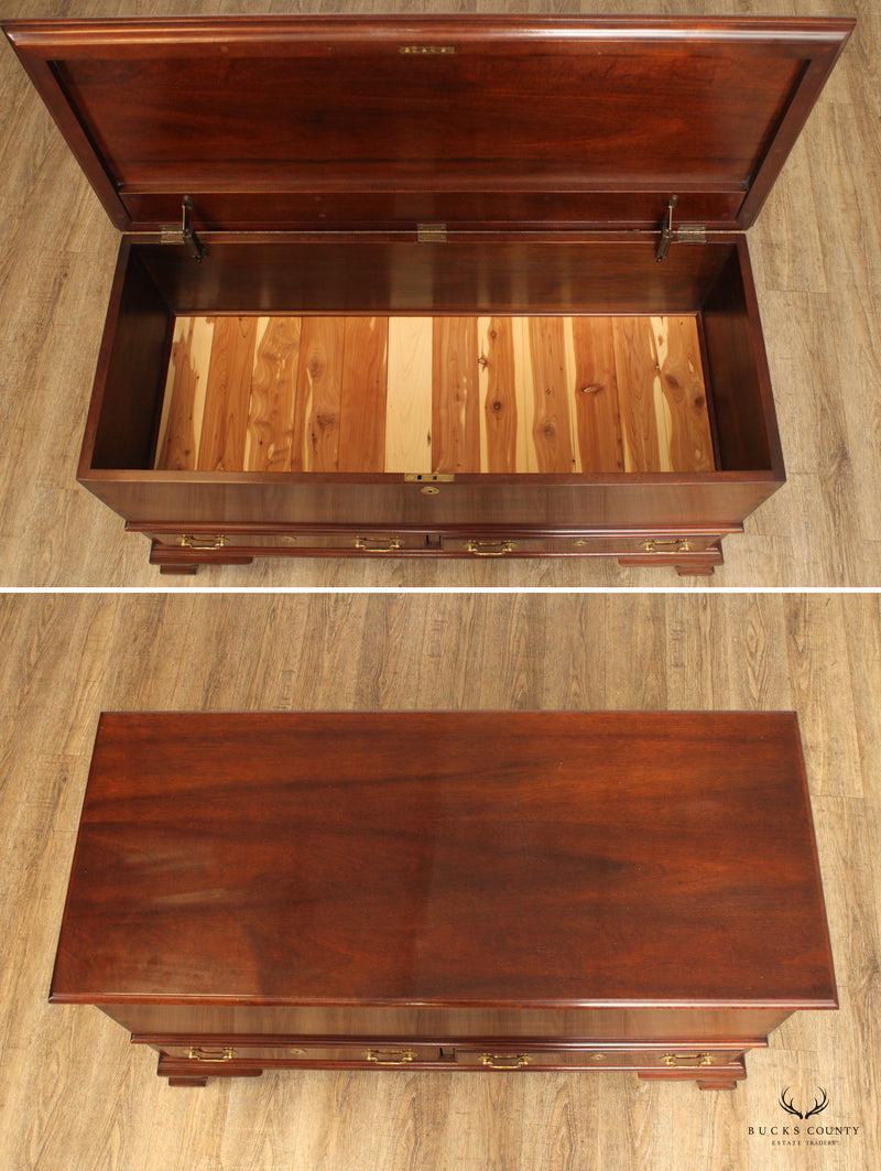 Stickley Chippendale Style Cedar-Lined Mahogany Blanket Chest