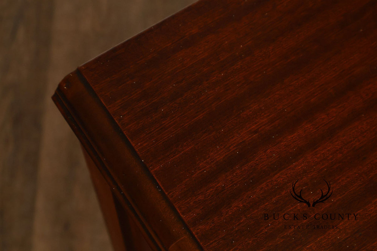 French Louis XV Style Flame Mahogany Dresser Chest