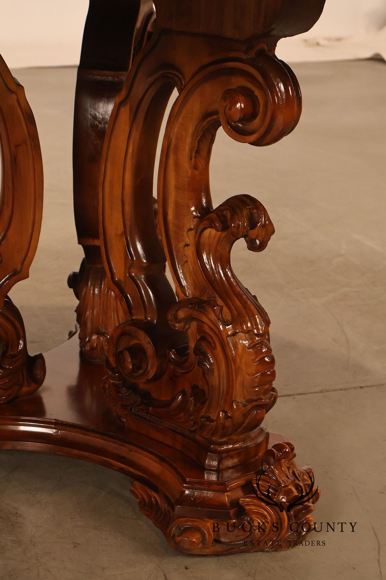 Italian Baroque Style Marquetry Inlaid Center Table