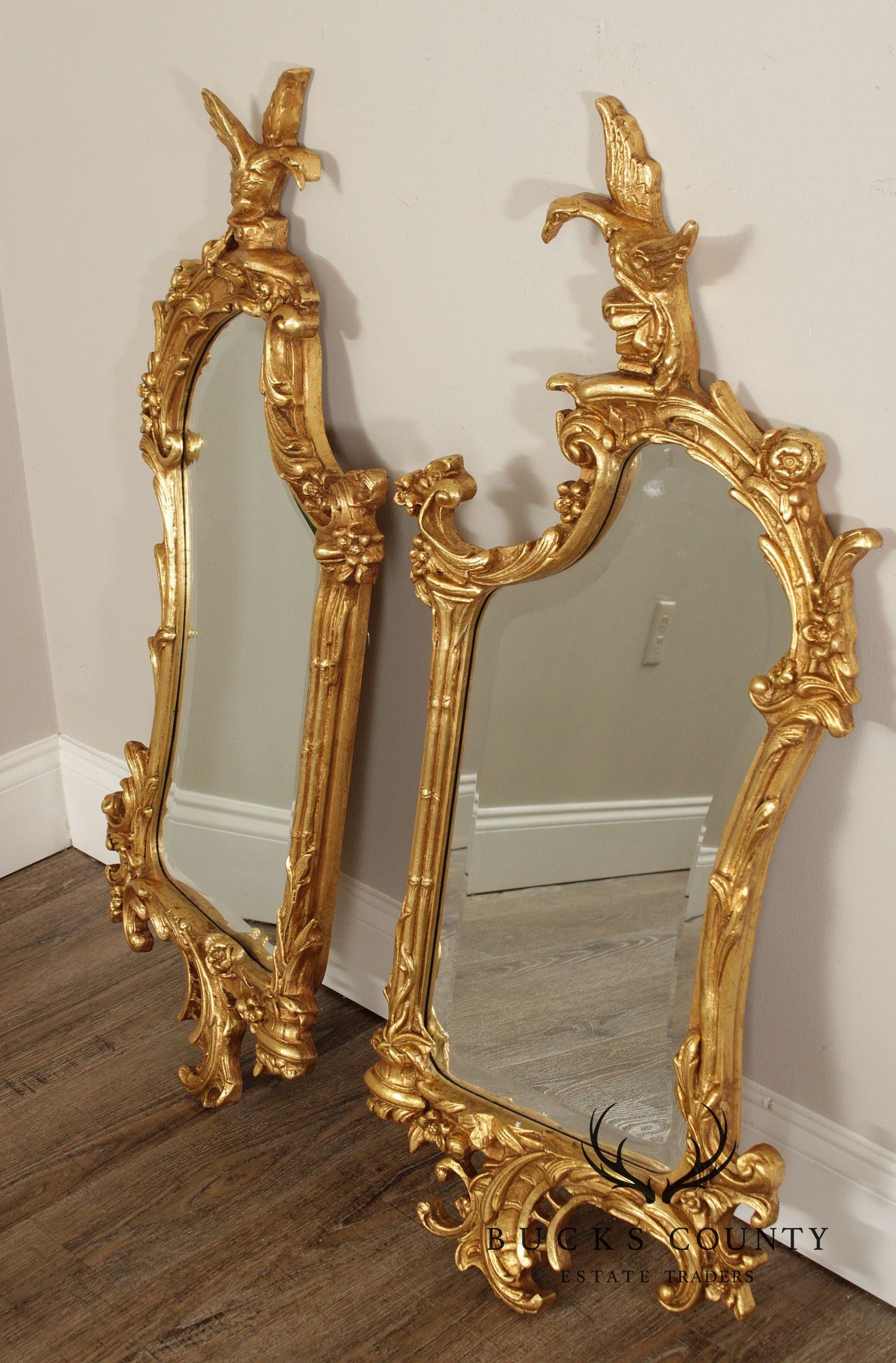 George III Style Pair Of Giltwood Wall Mirrors