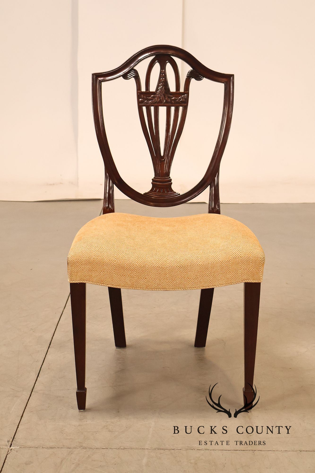Baker Hepplewhite Style Pair of Mahogany Side Chairs