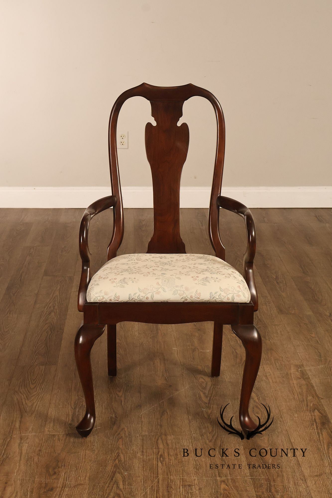 Harden Queen Anne Style Set of Six Cherry Dining Chairs